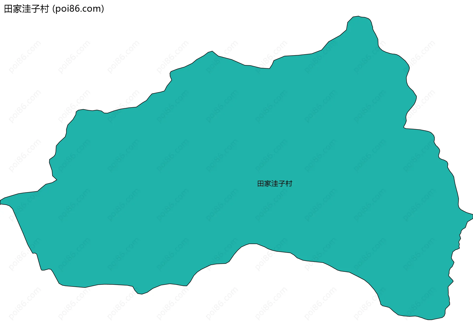 田家洼子村边界地图