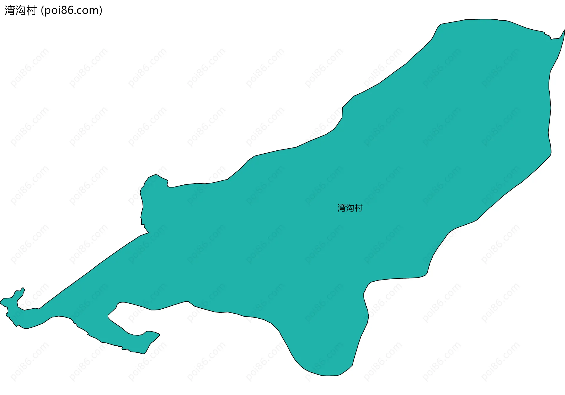 湾沟村边界地图