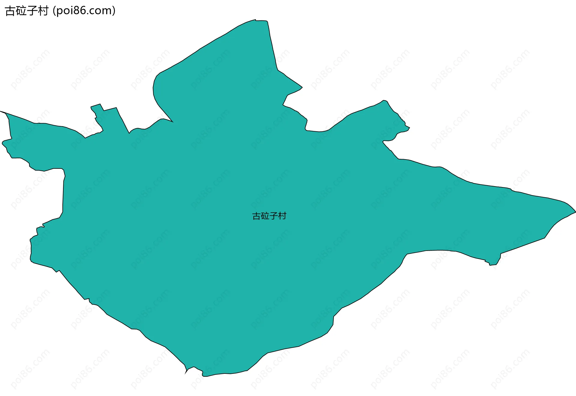 古砬子村边界地图