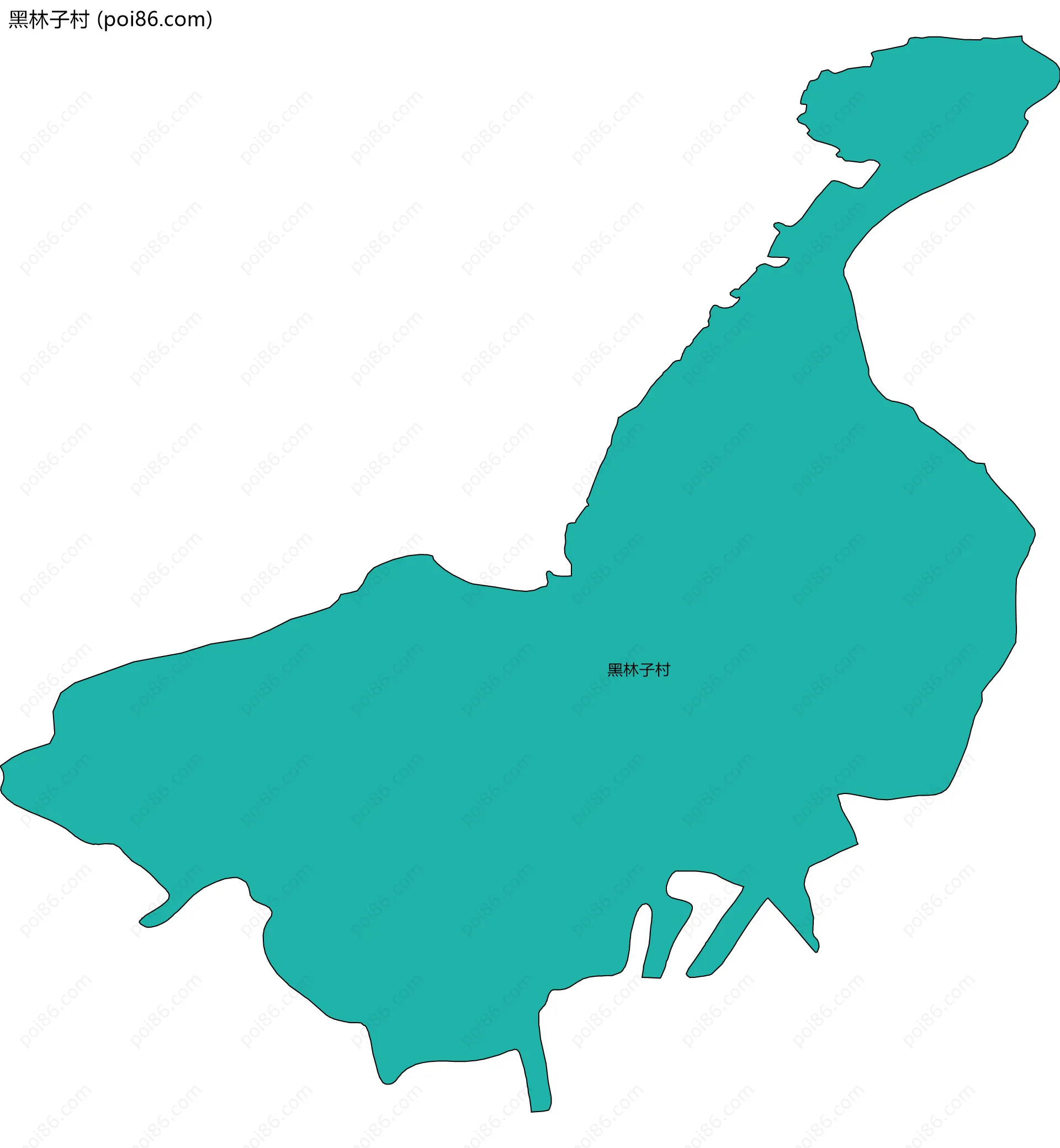 黑林子村边界地图