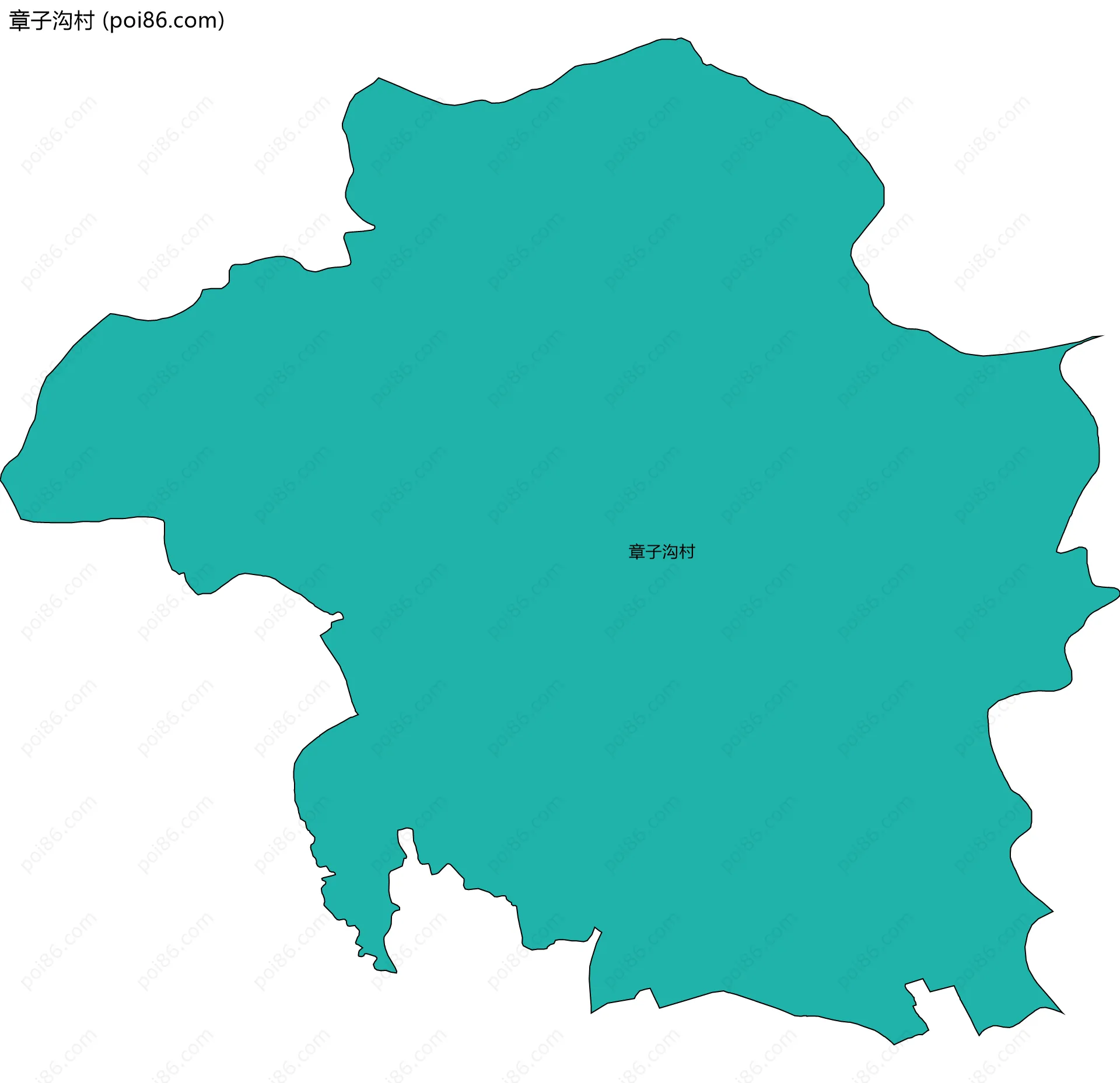 章子沟村边界地图