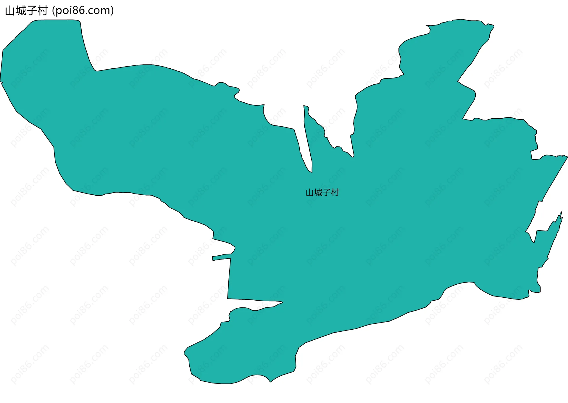 山城子村边界地图