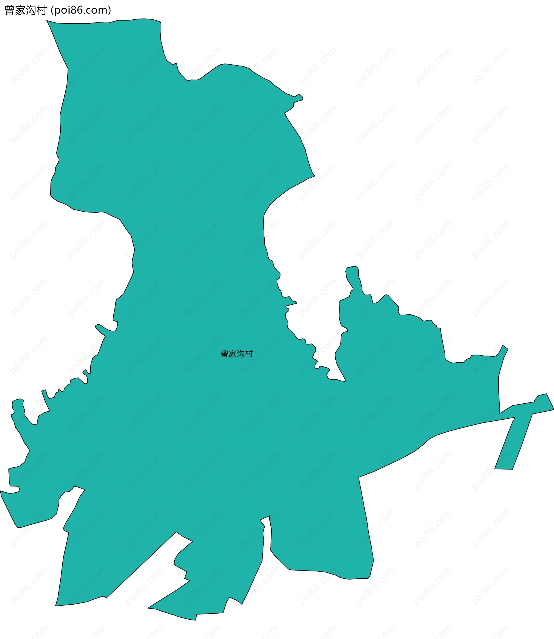 曾家沟村边界地图