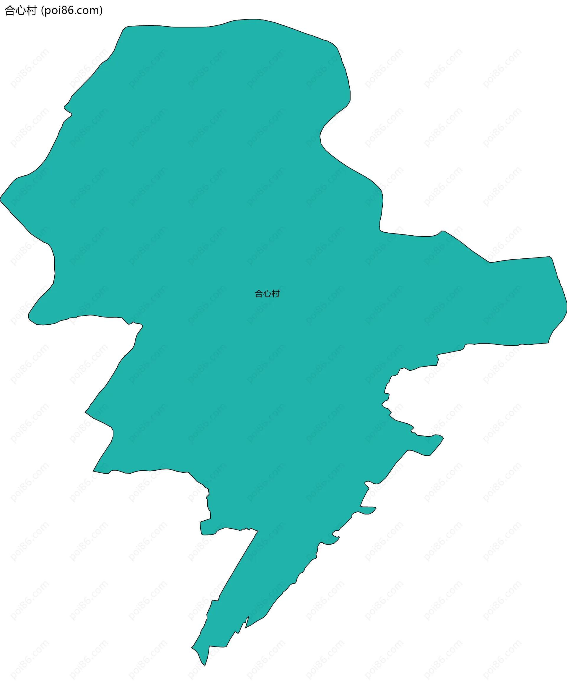 合心村边界地图