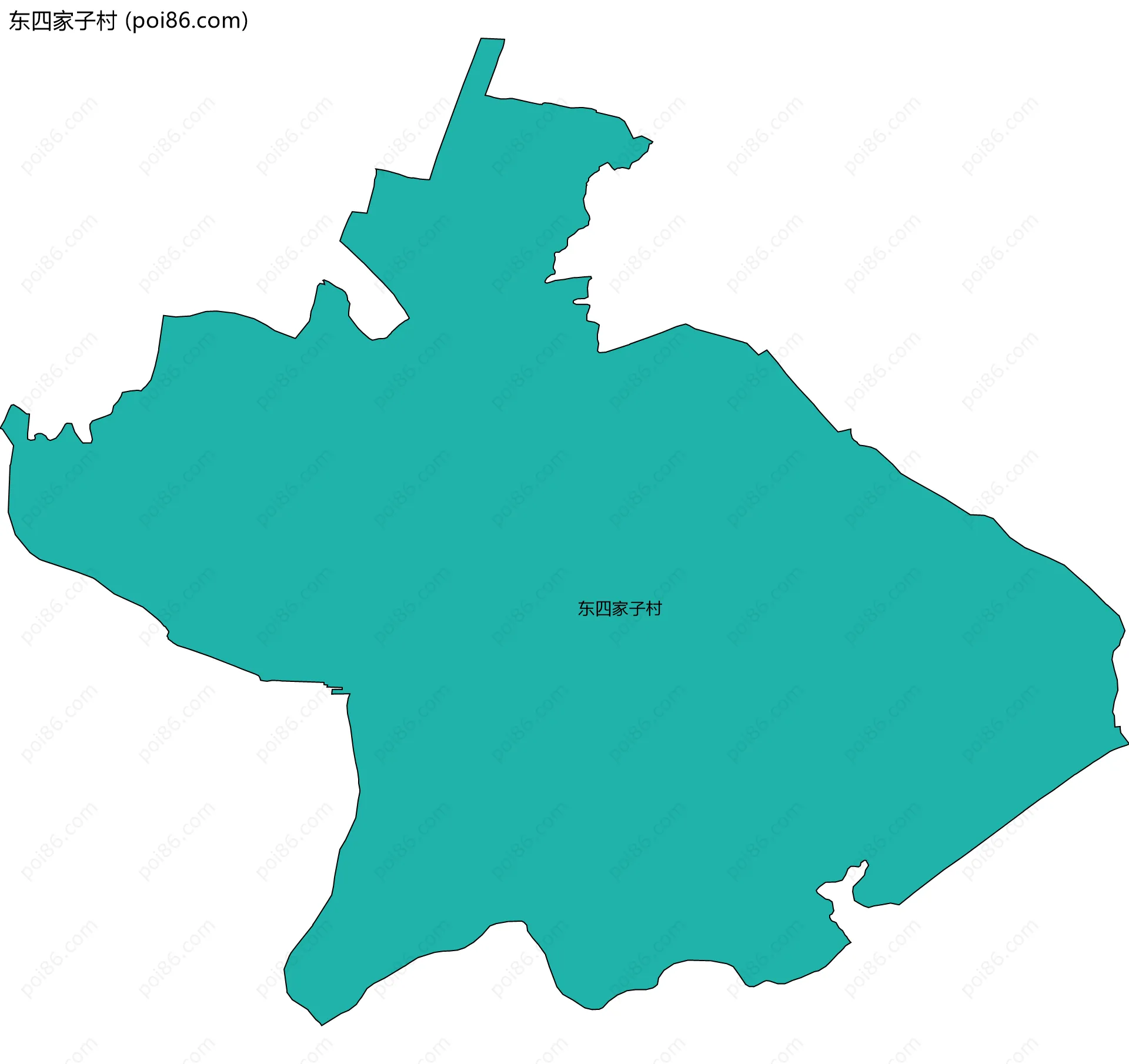 东四家子村边界地图