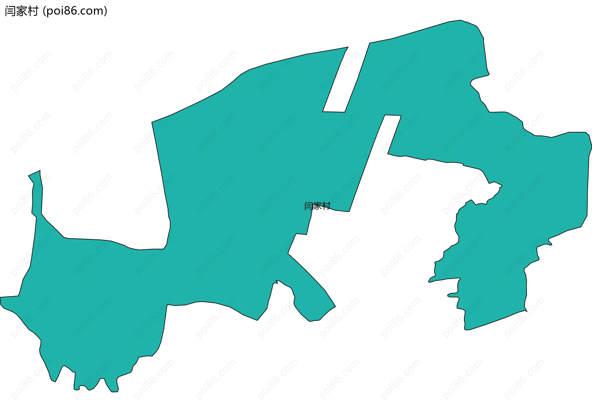 闫家村边界地图
