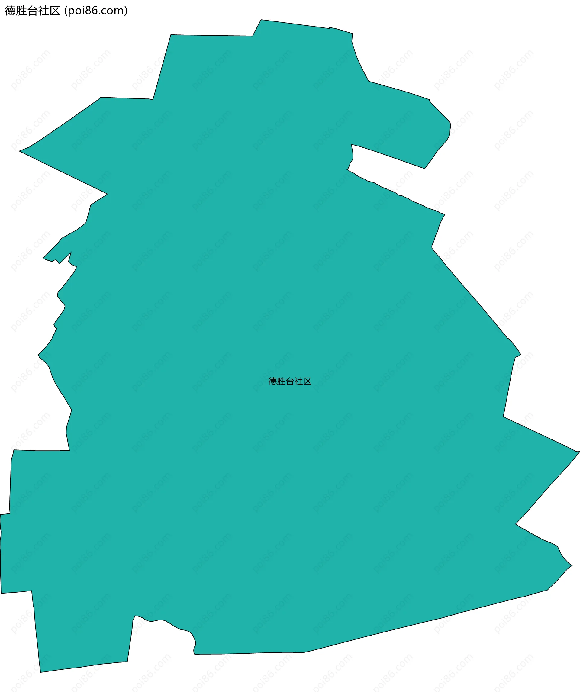 德胜台社区边界地图