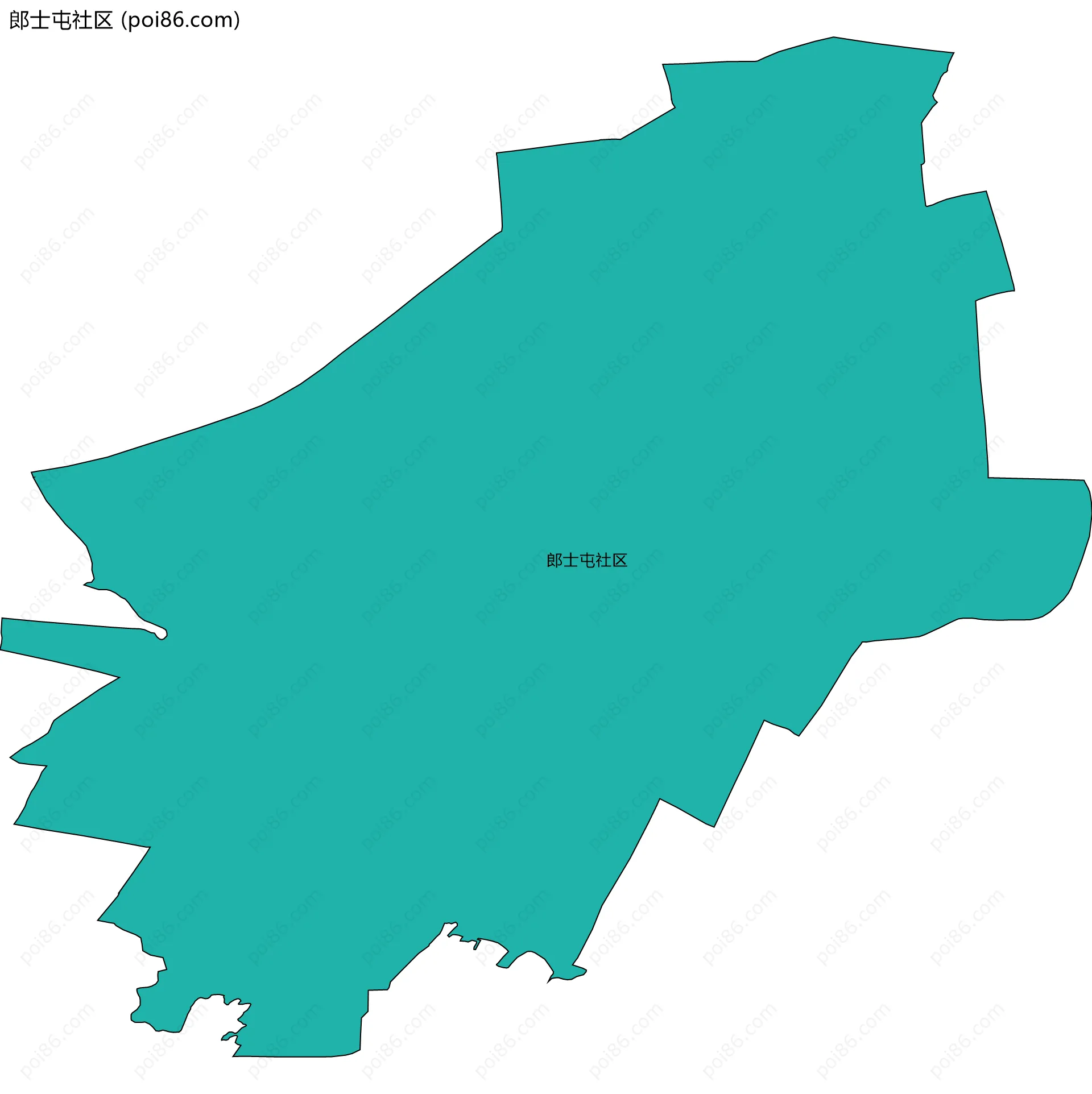 郎士屯社区边界地图
