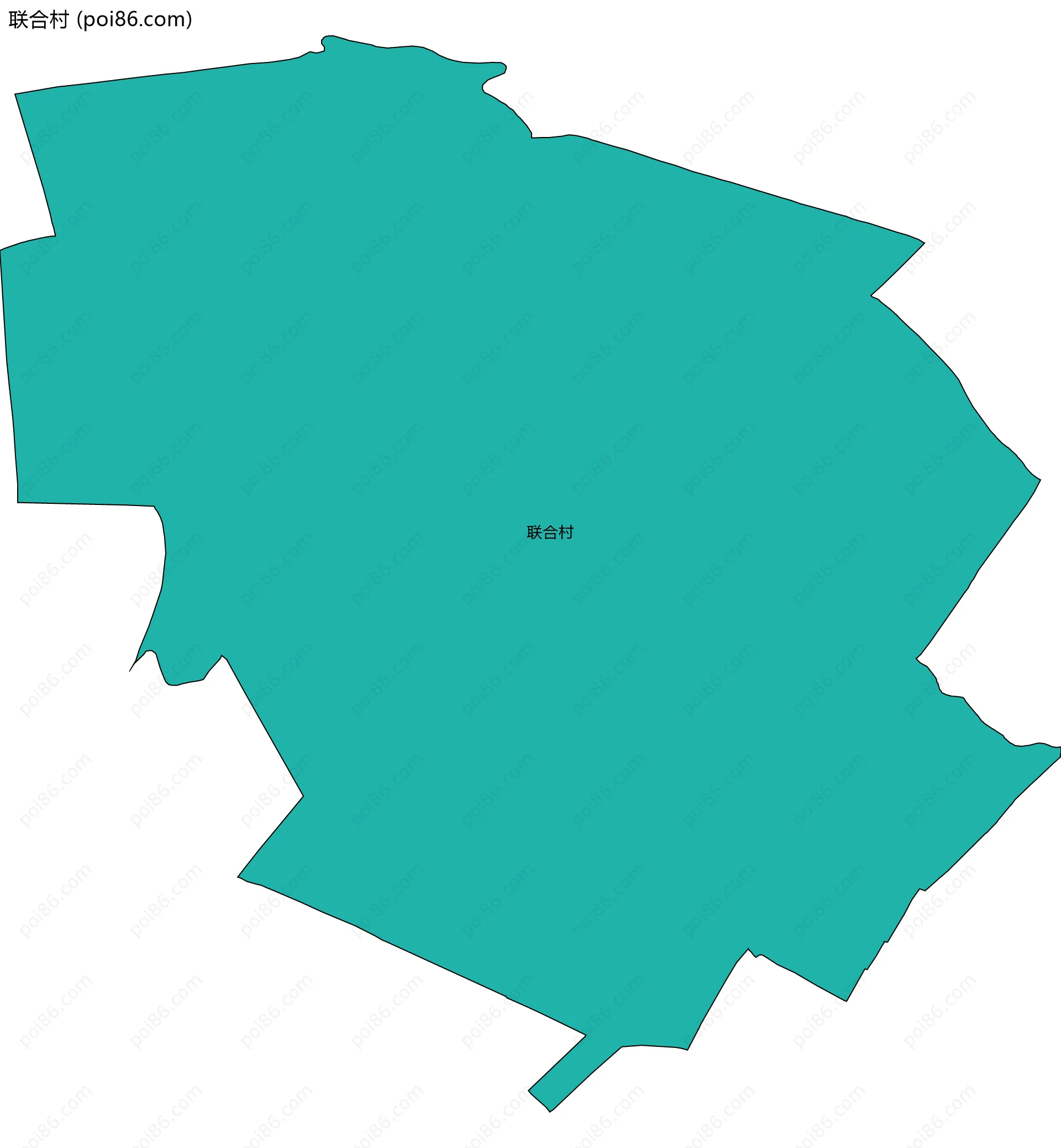 联合村边界地图