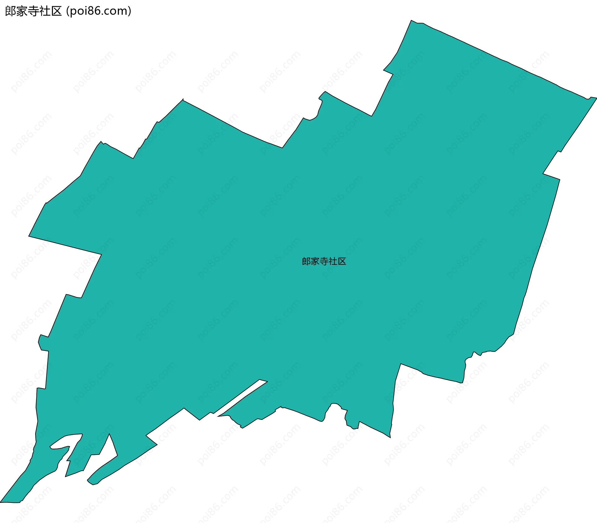 郎家寺社区边界地图