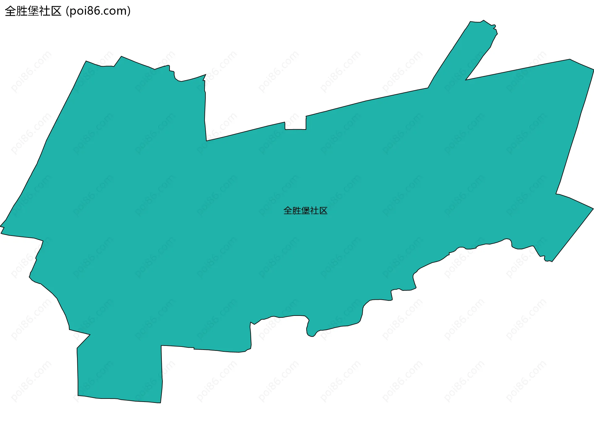 全胜堡社区边界地图