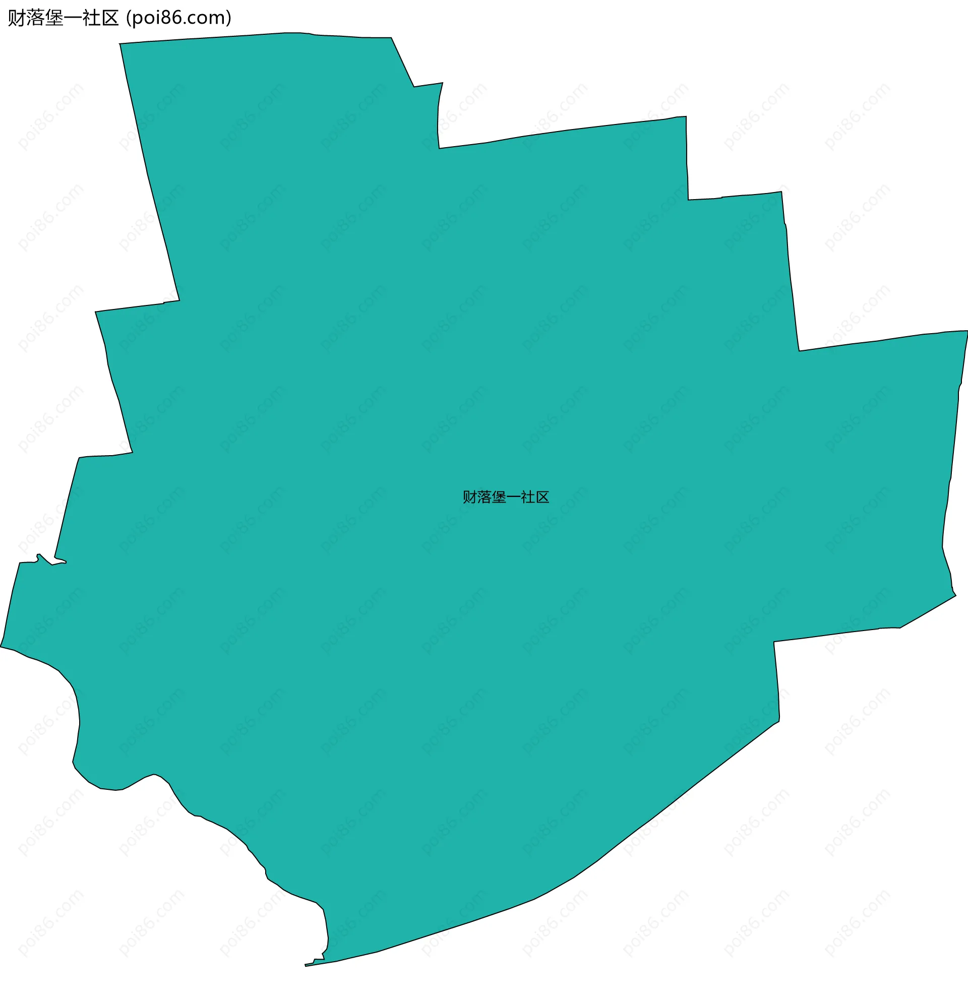 财落堡一社区边界地图