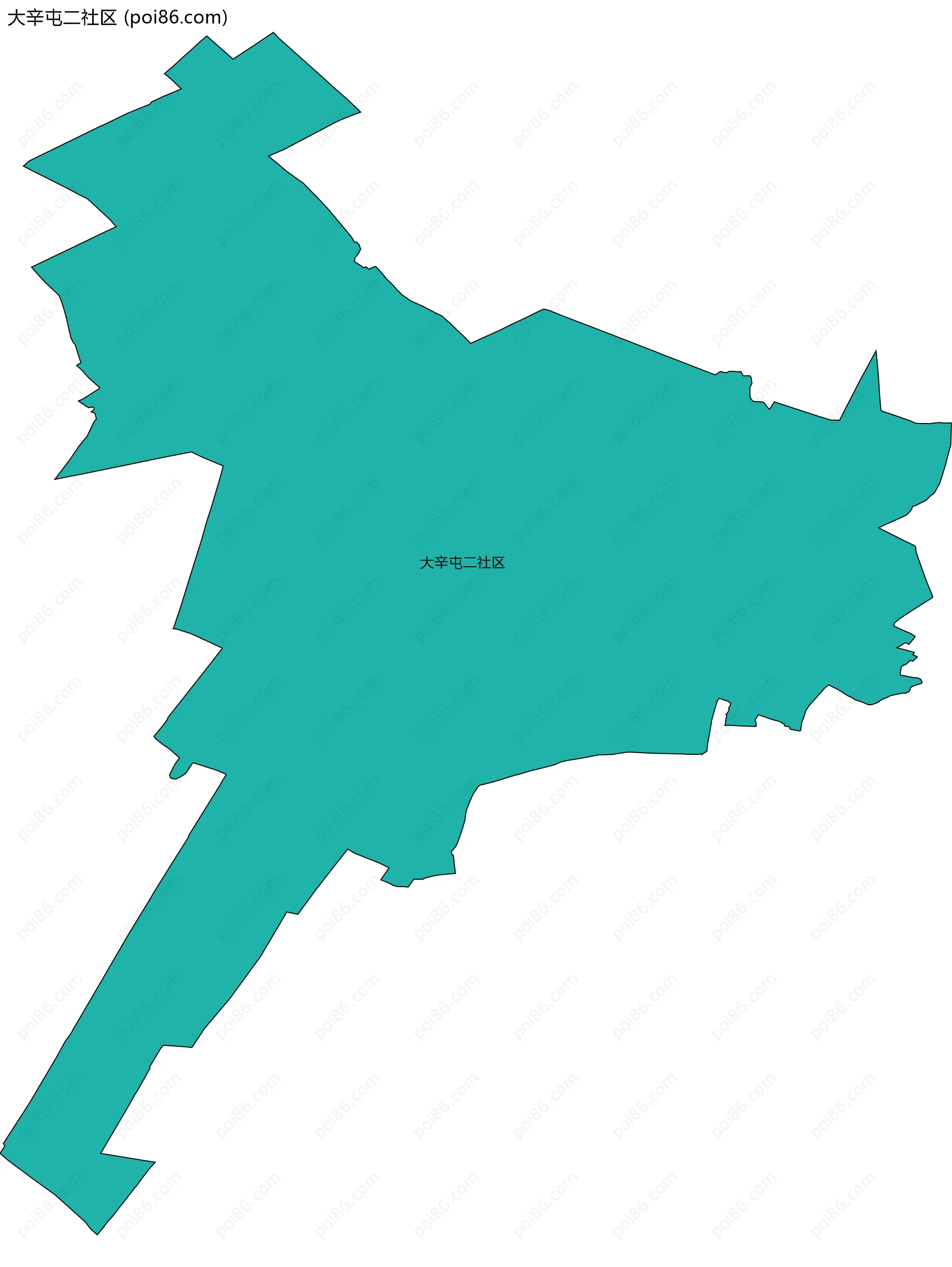 大辛屯二社区边界地图