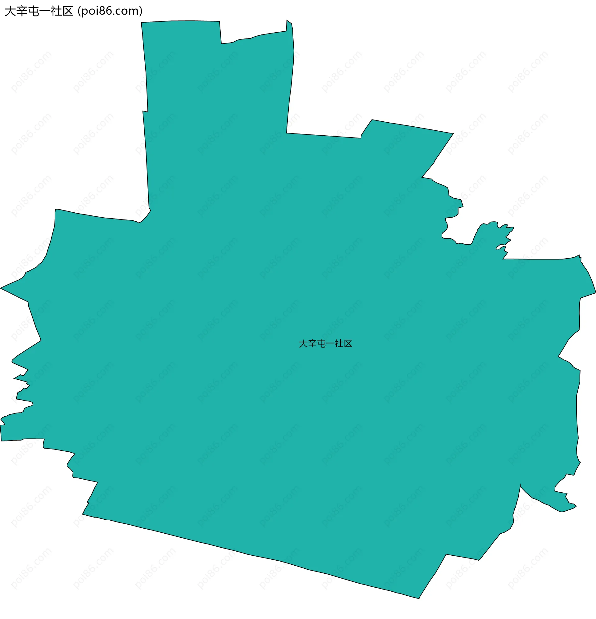 大辛屯一社区边界地图