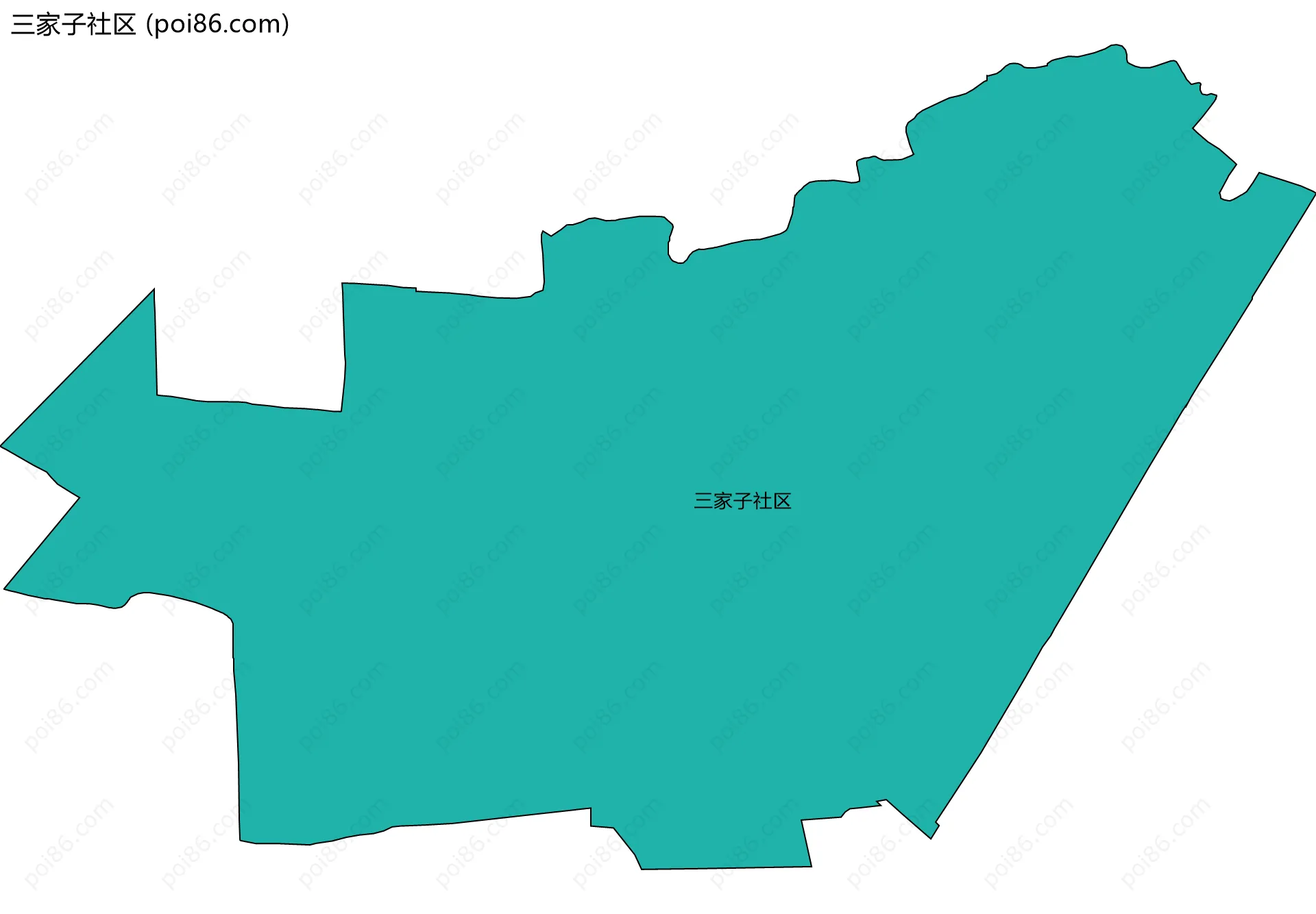 三家子社区边界地图