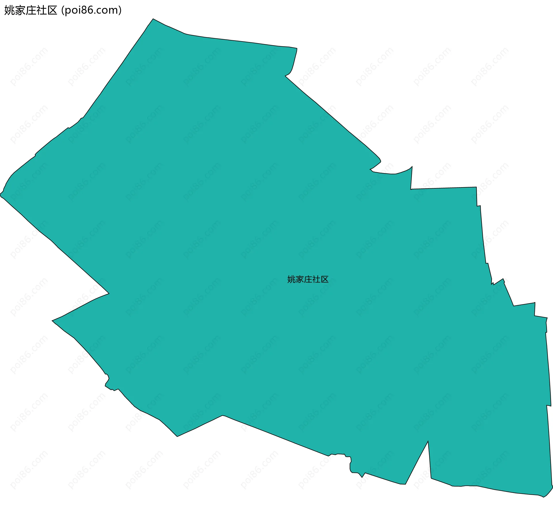 姚家庄社区边界地图