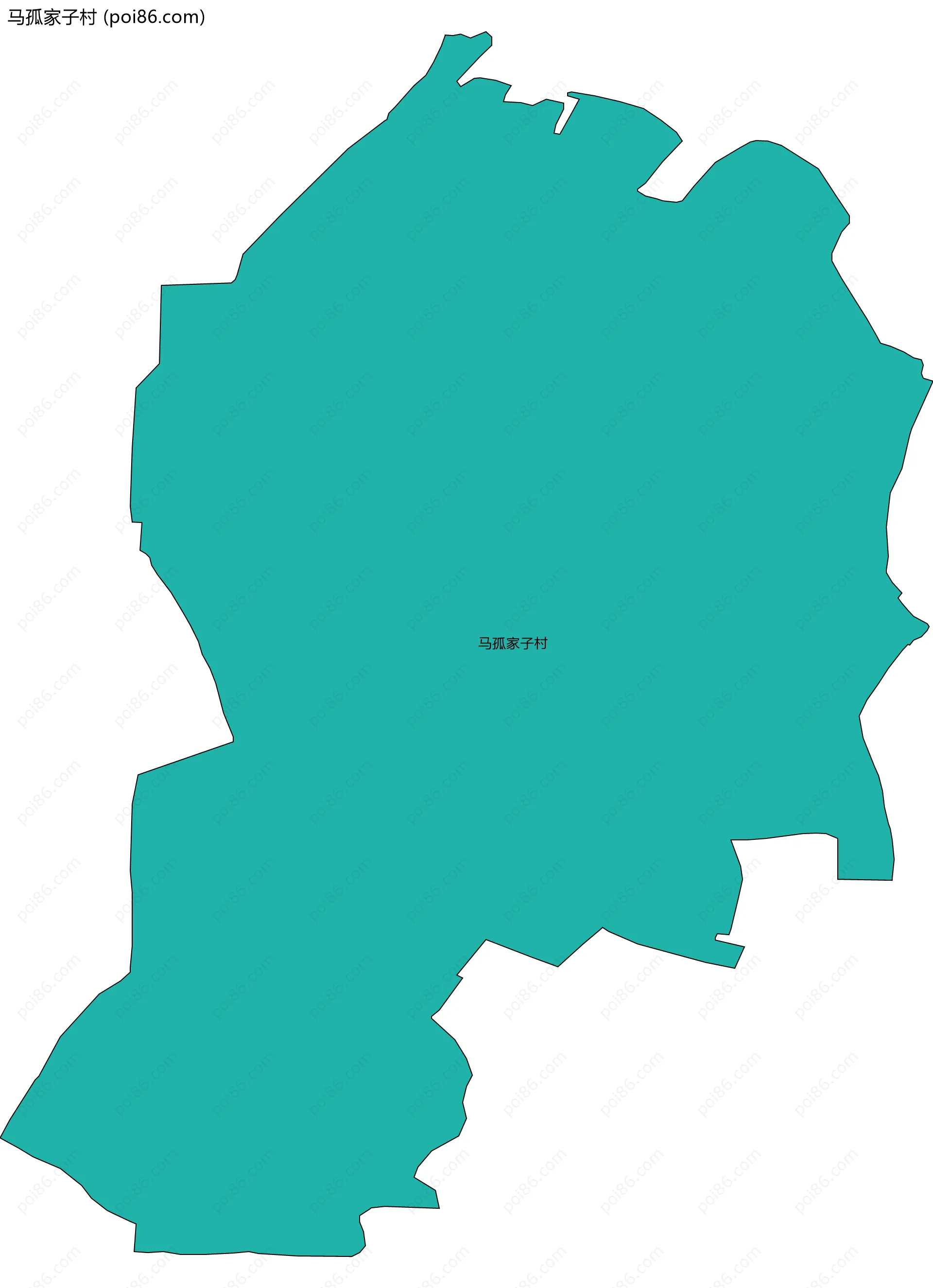 马孤家子村边界地图