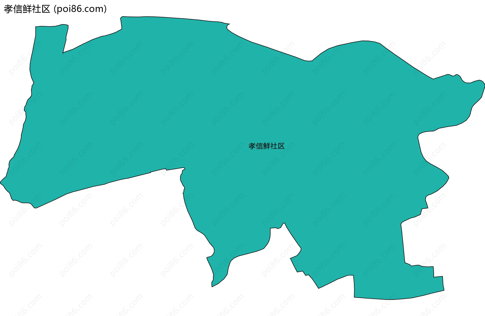 孝信鲜社区边界地图