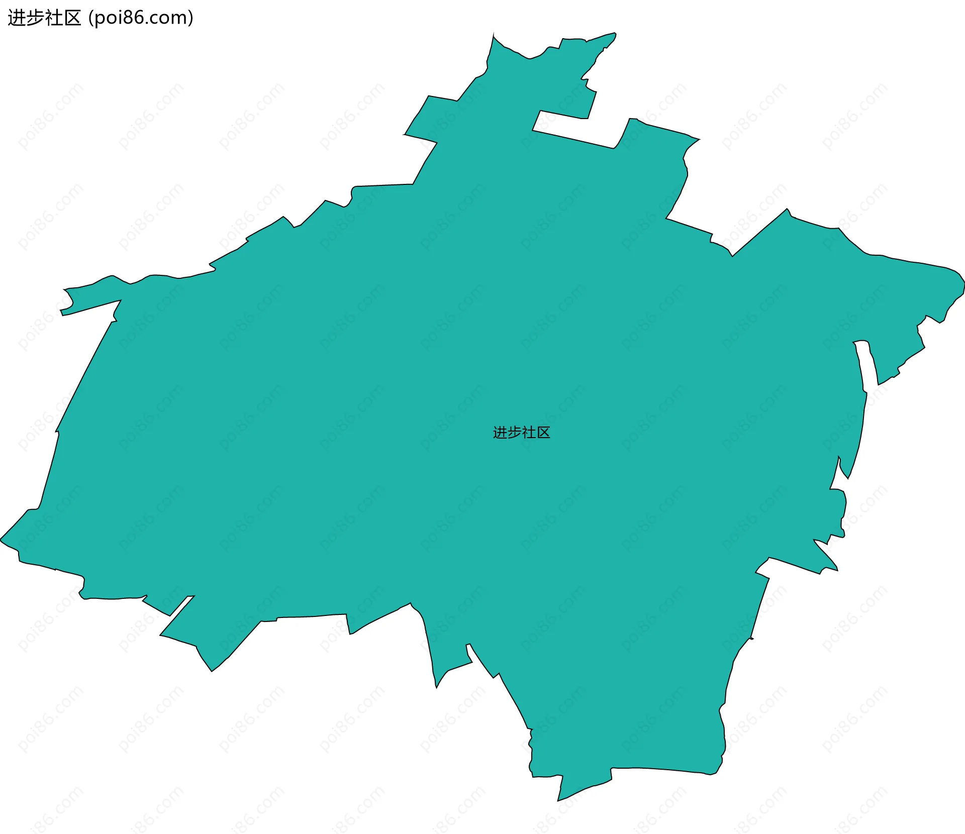 进步社区边界地图