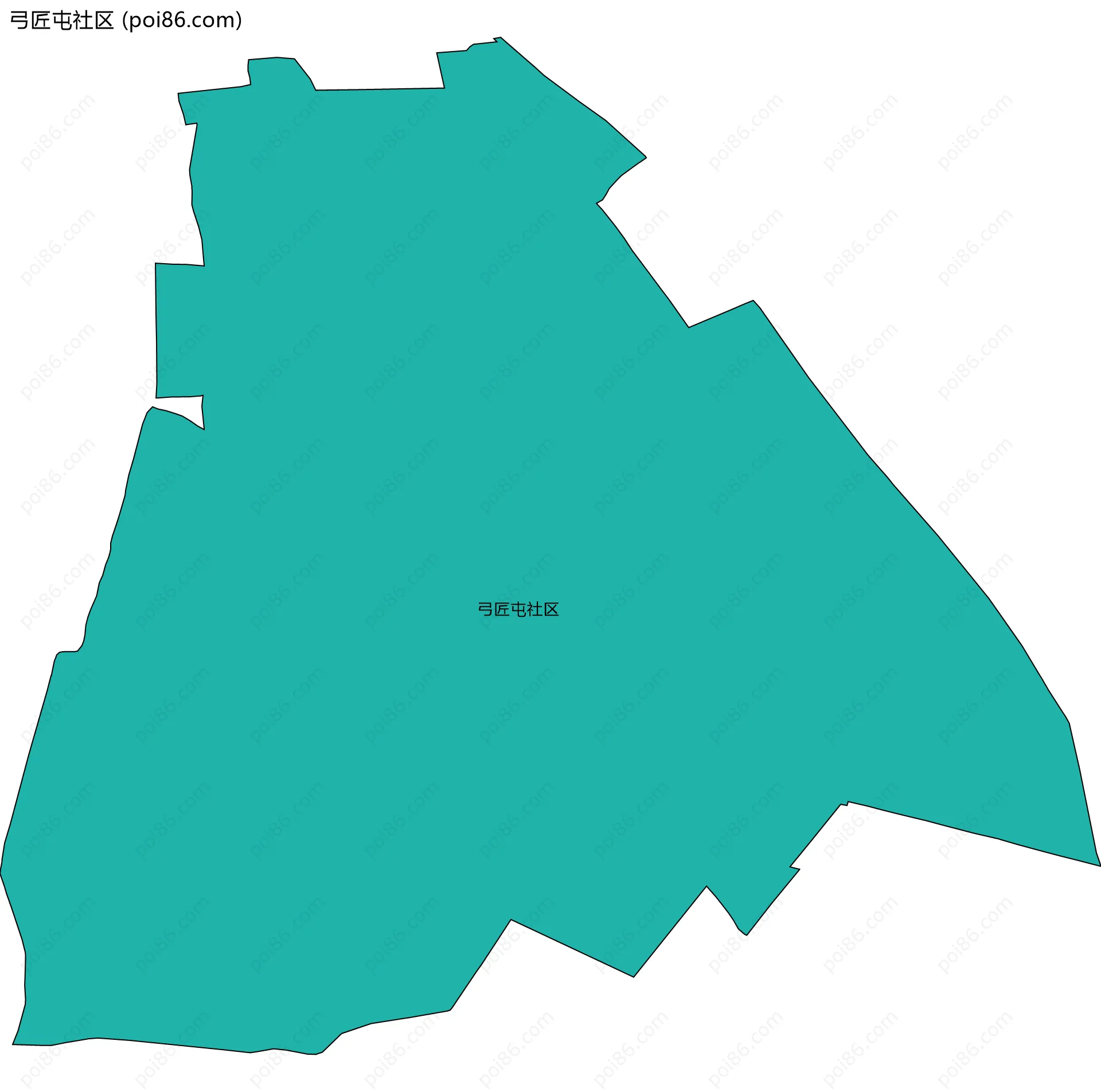 弓匠屯社区边界地图