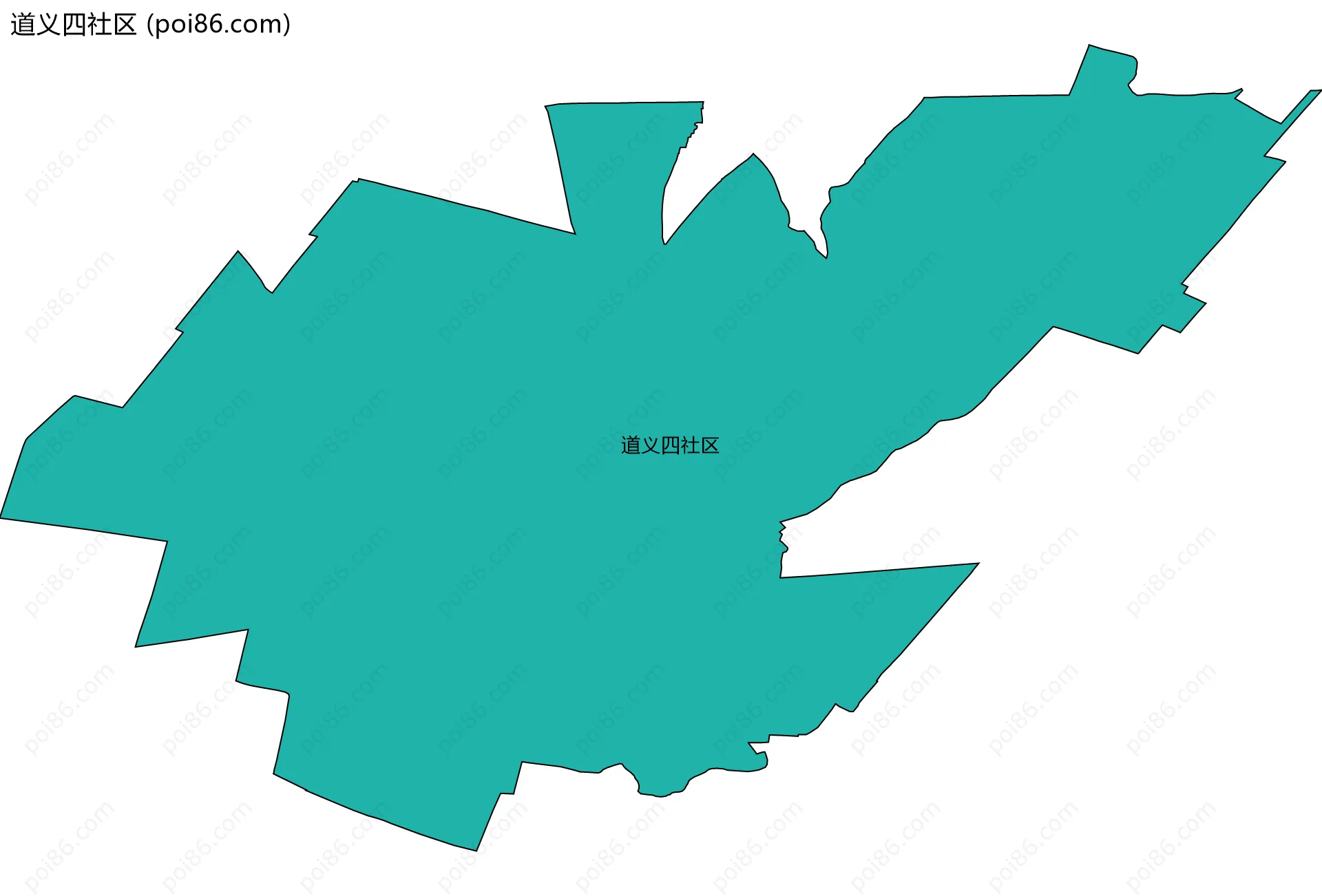 道义四社区边界地图