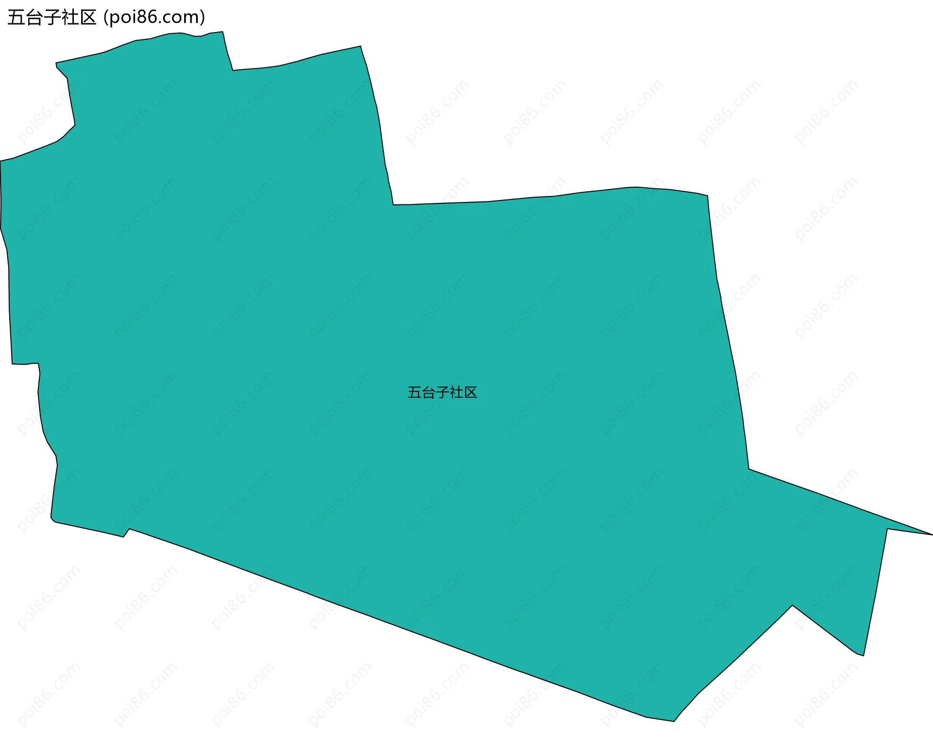 五台子社区边界地图