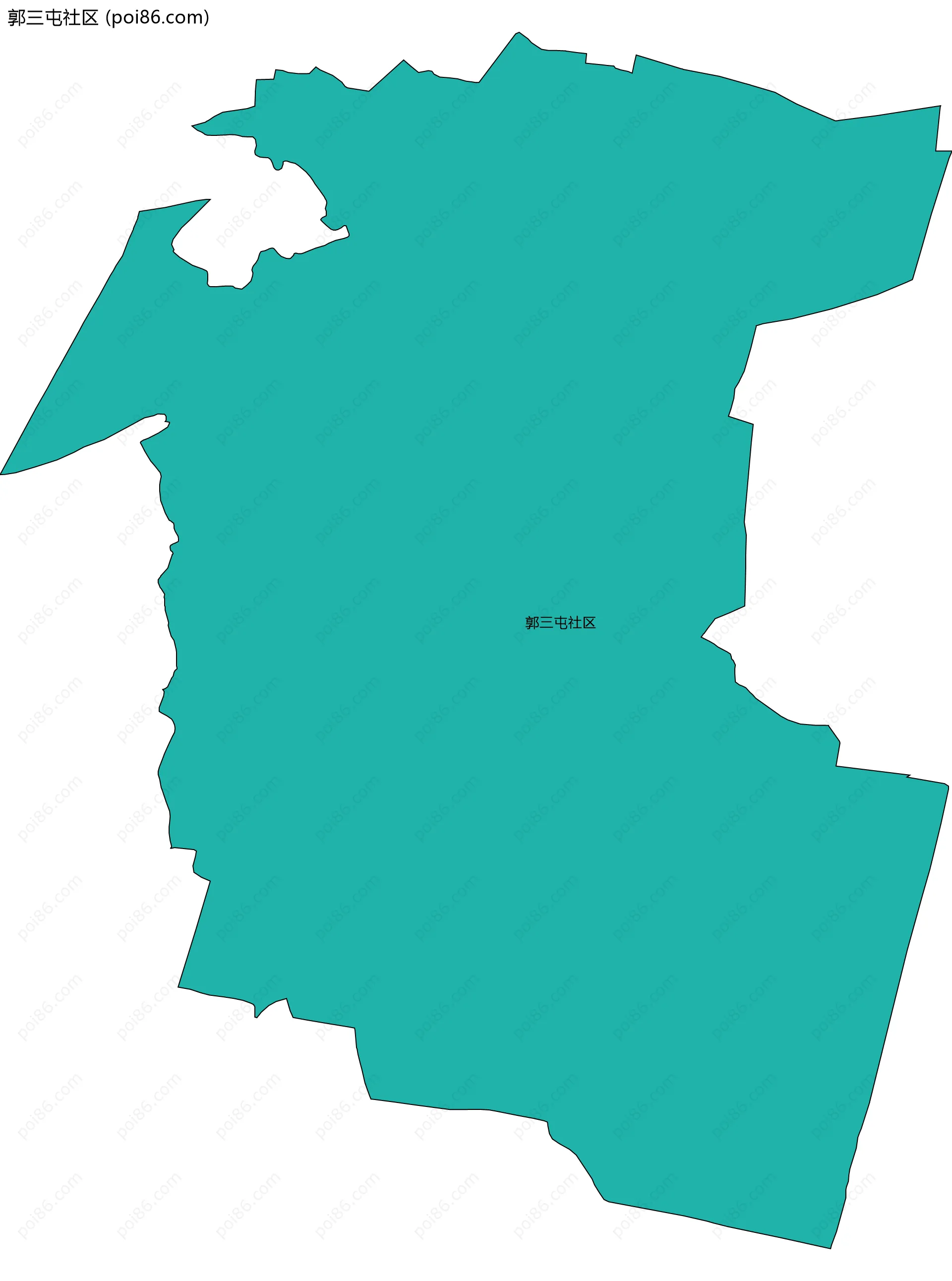 郭三屯社区边界地图
