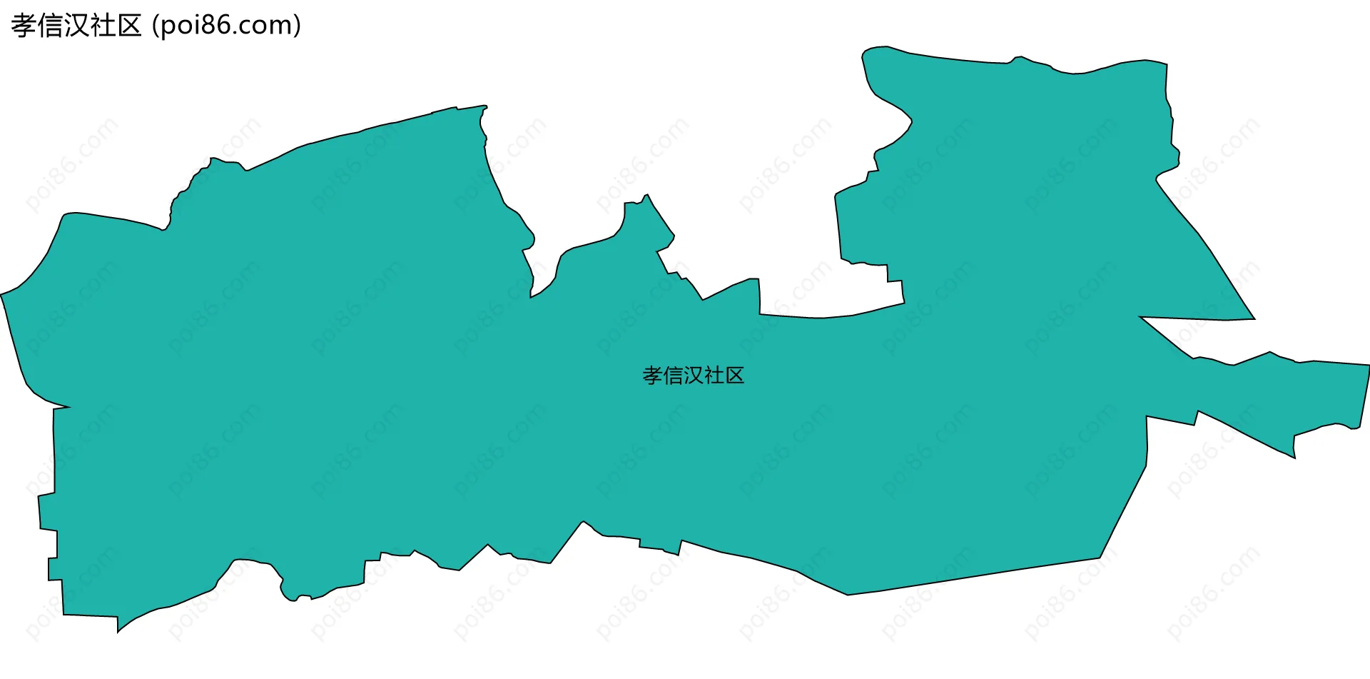 孝信汉社区边界地图