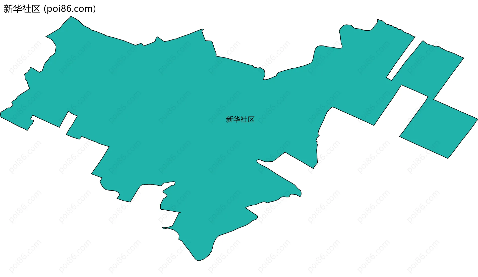 新华社区边界地图