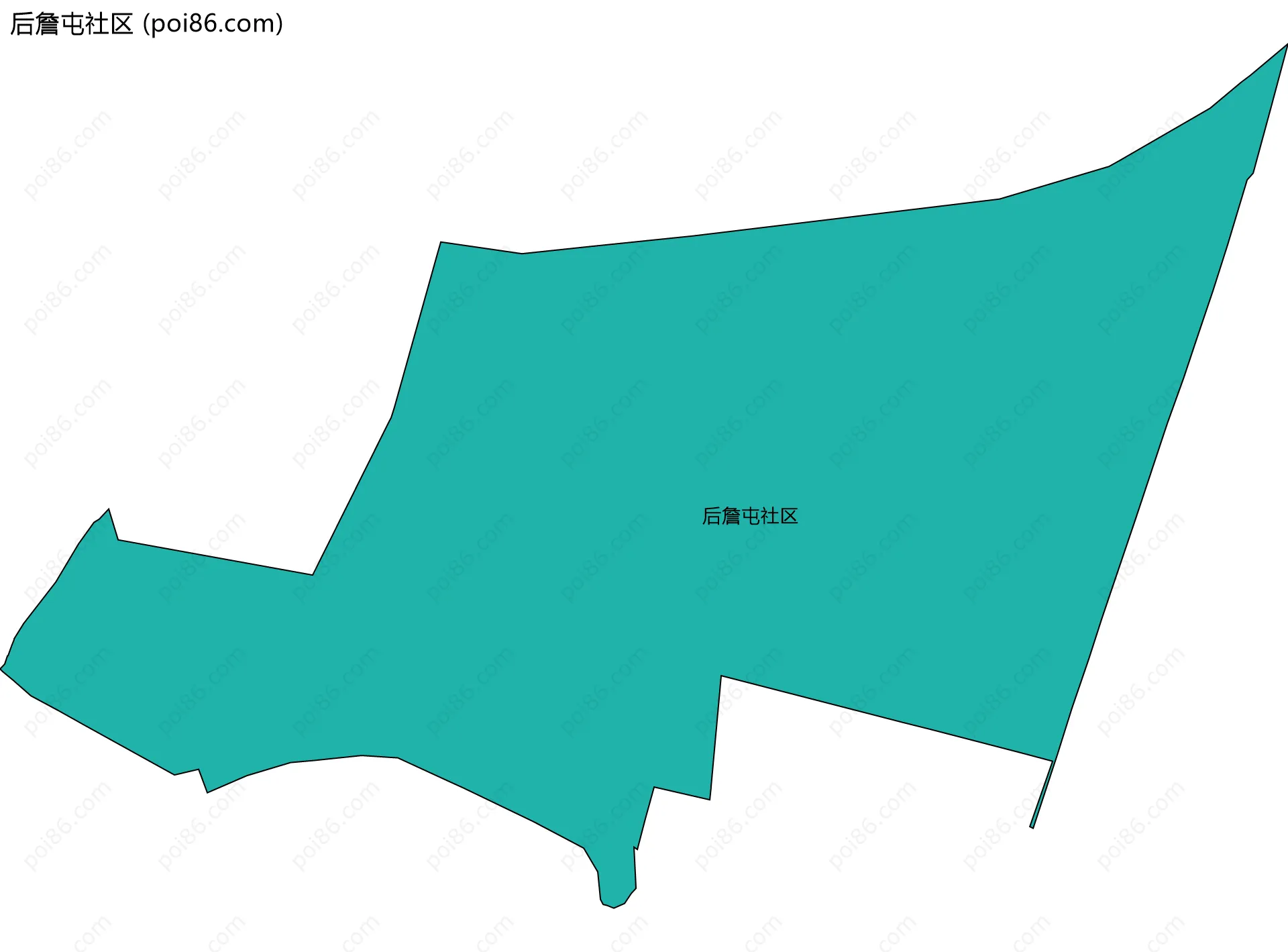 后詹屯社区边界地图