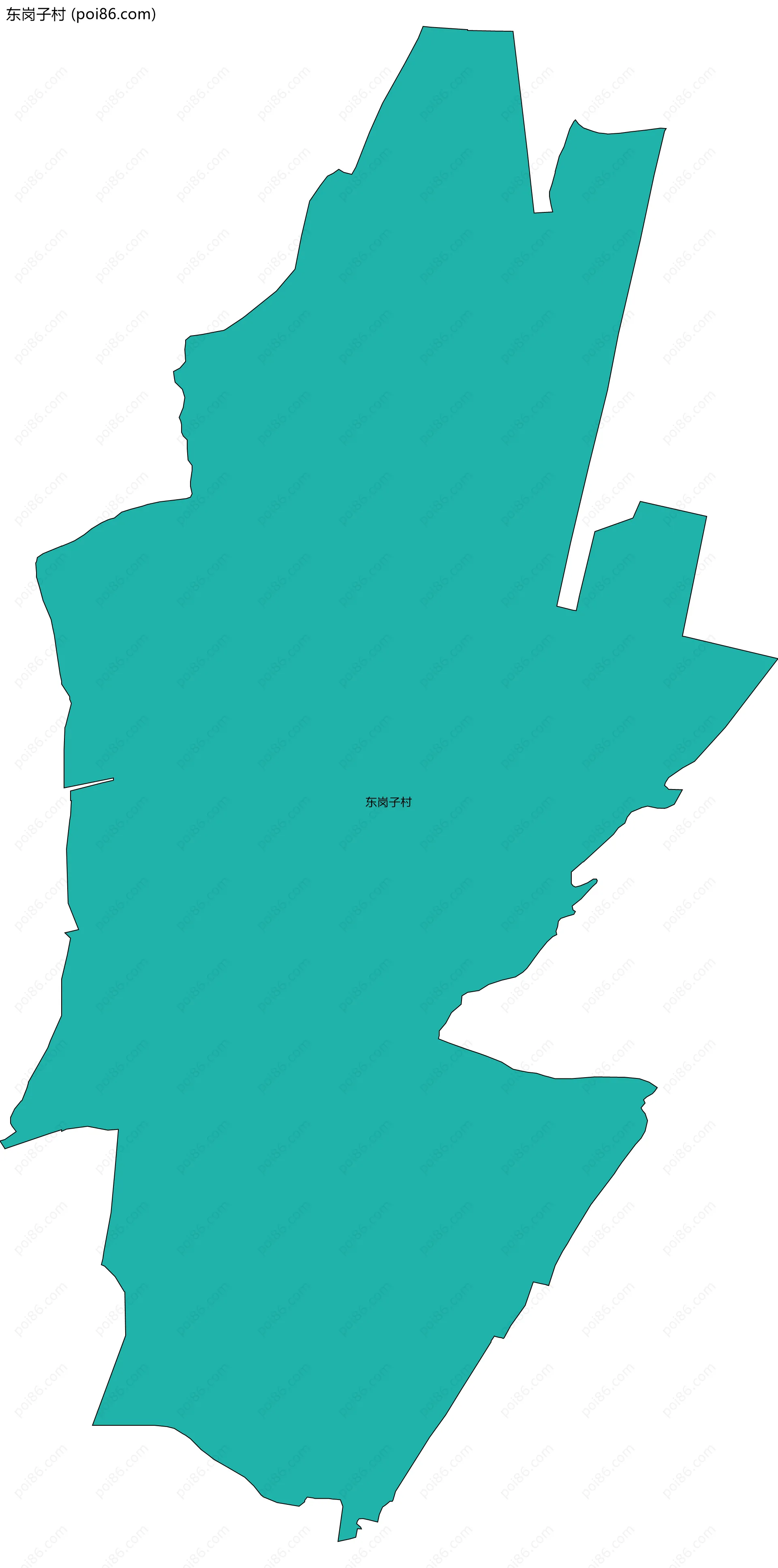 东岗子村边界地图