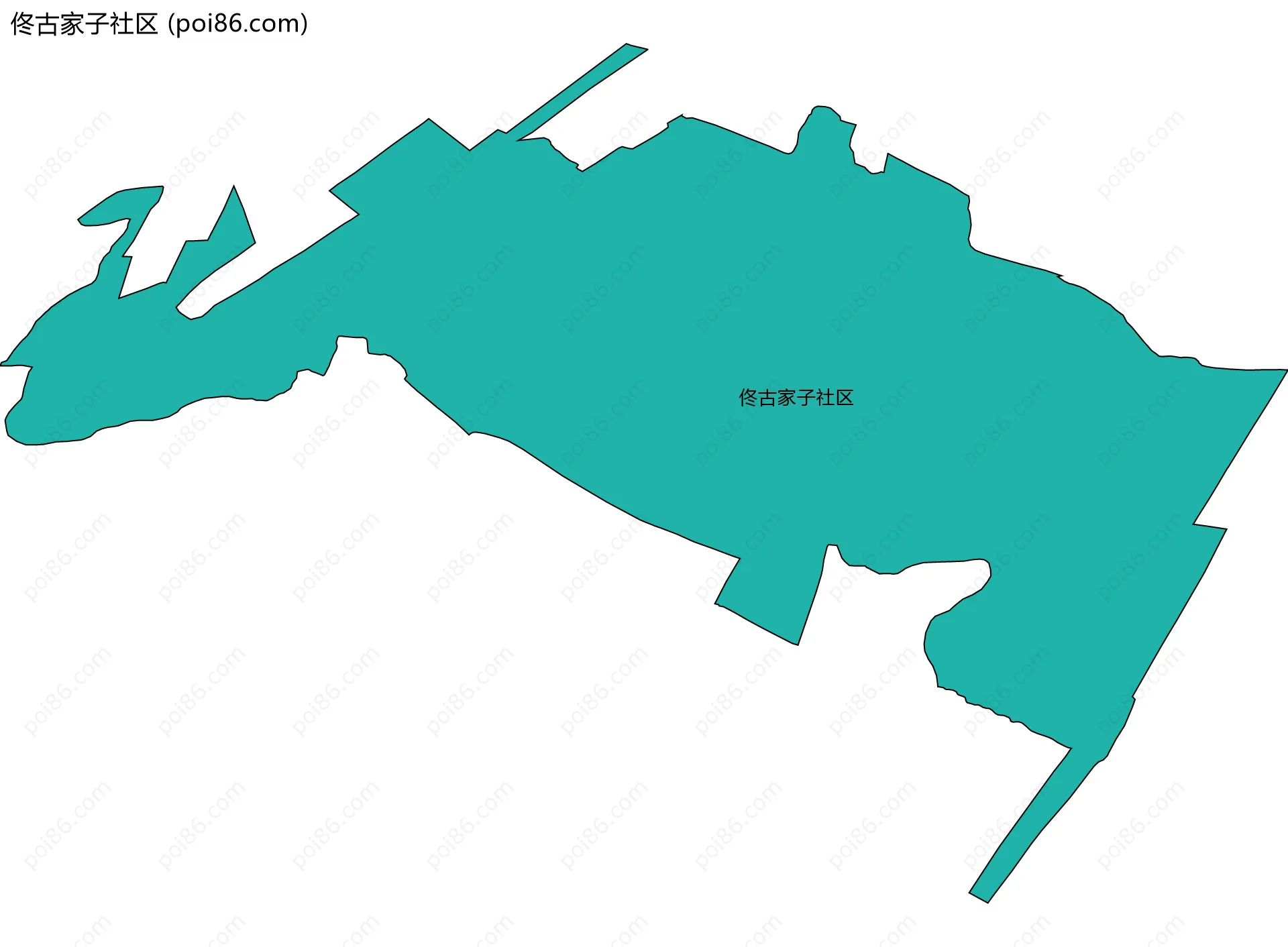 佟古家子社区边界地图