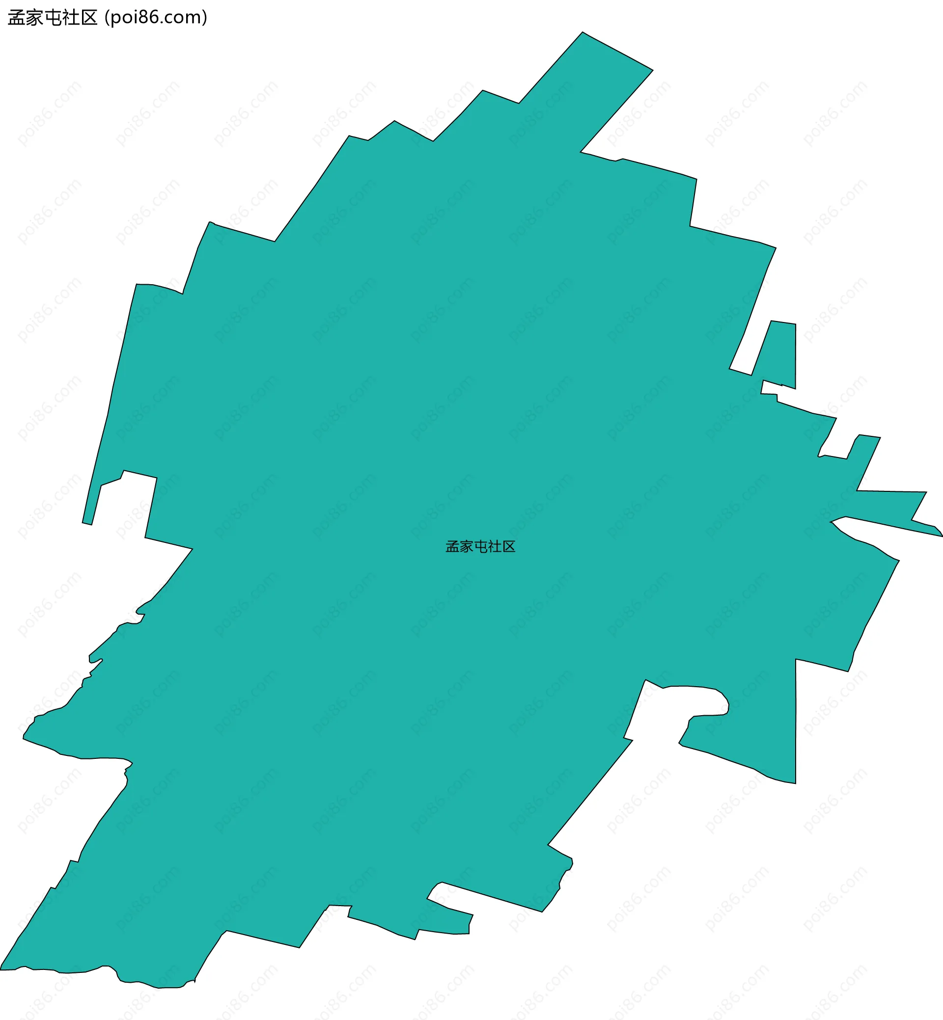 孟家屯社区边界地图