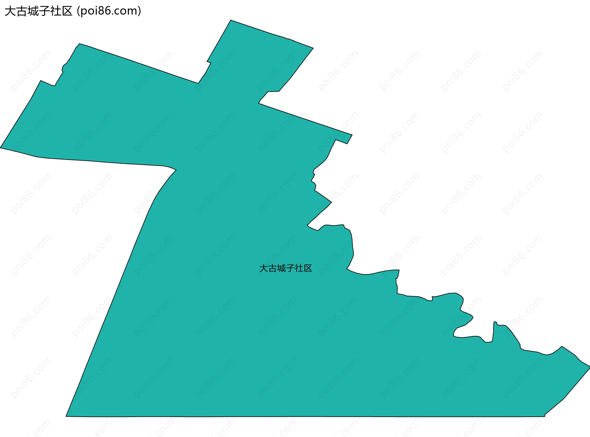 大古城子社区边界地图