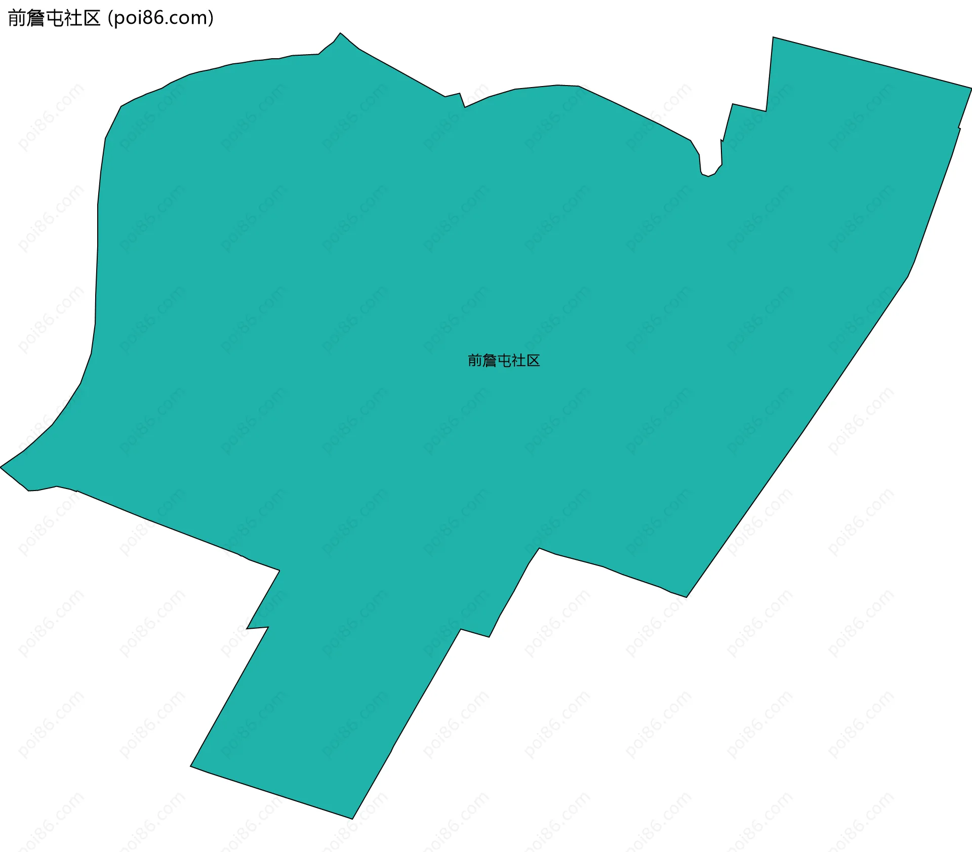前詹屯社区边界地图