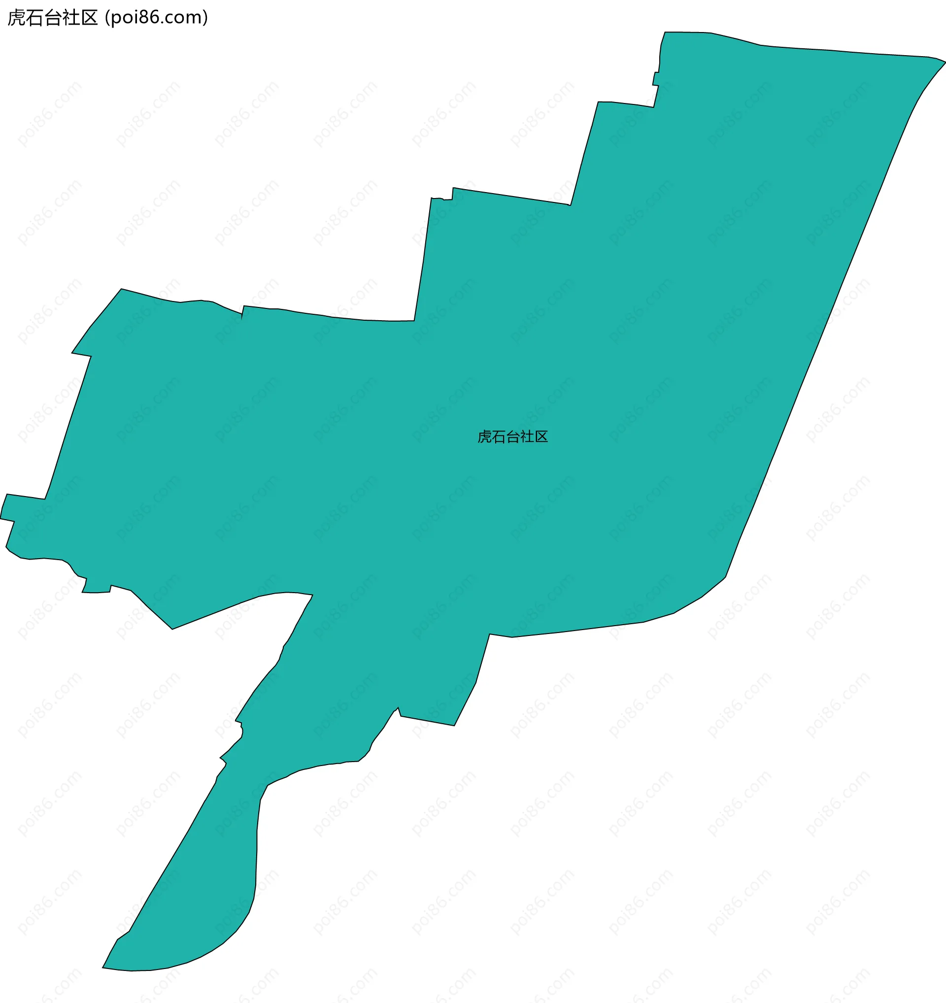 虎石台社区边界地图