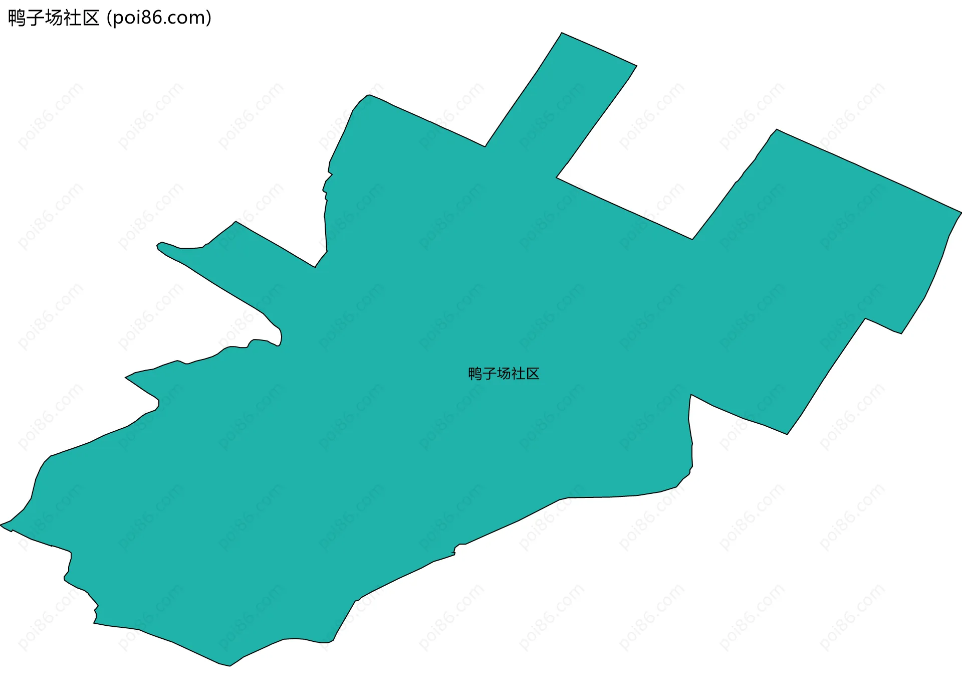 鸭子场社区边界地图