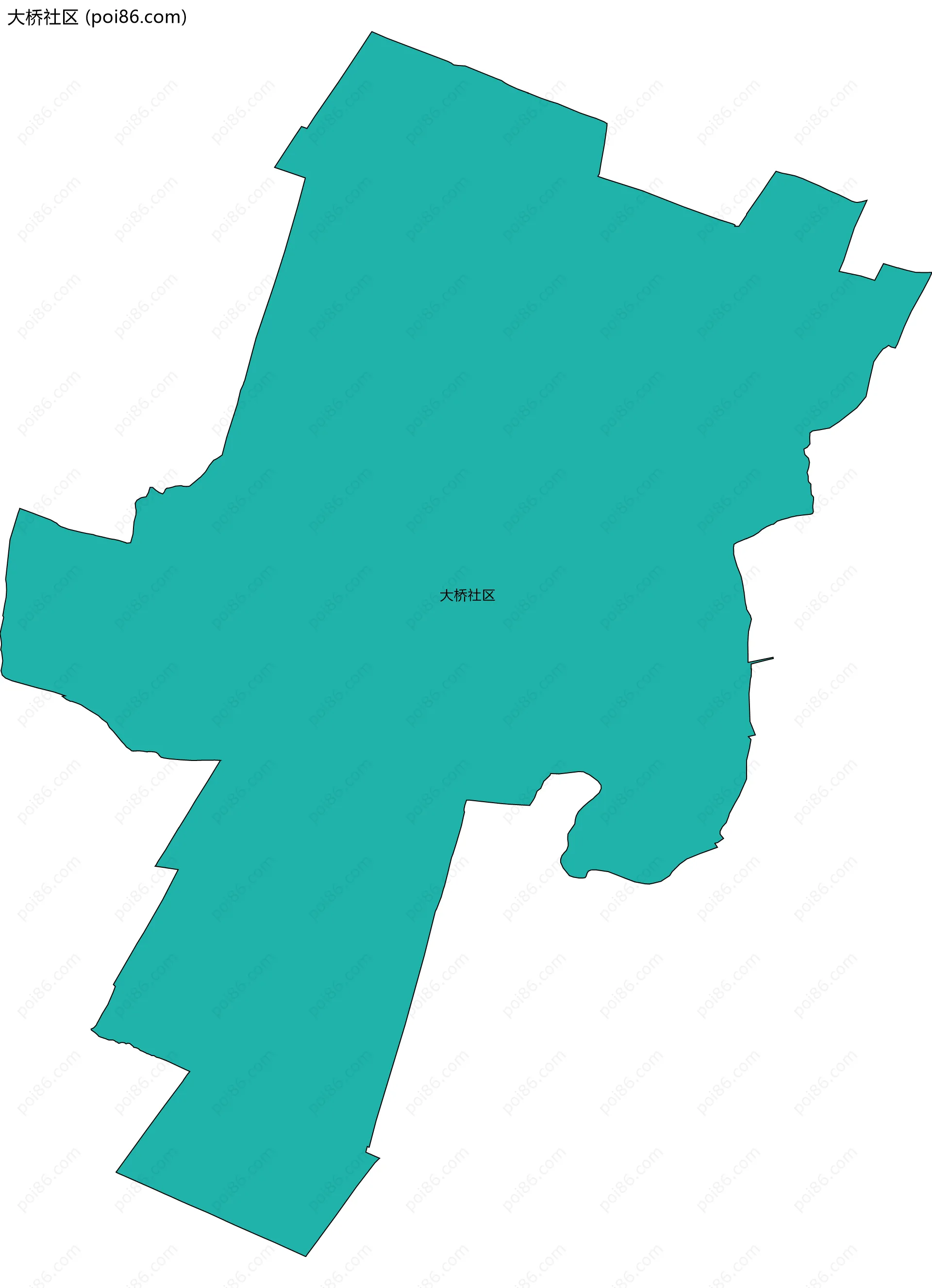 大桥社区边界地图