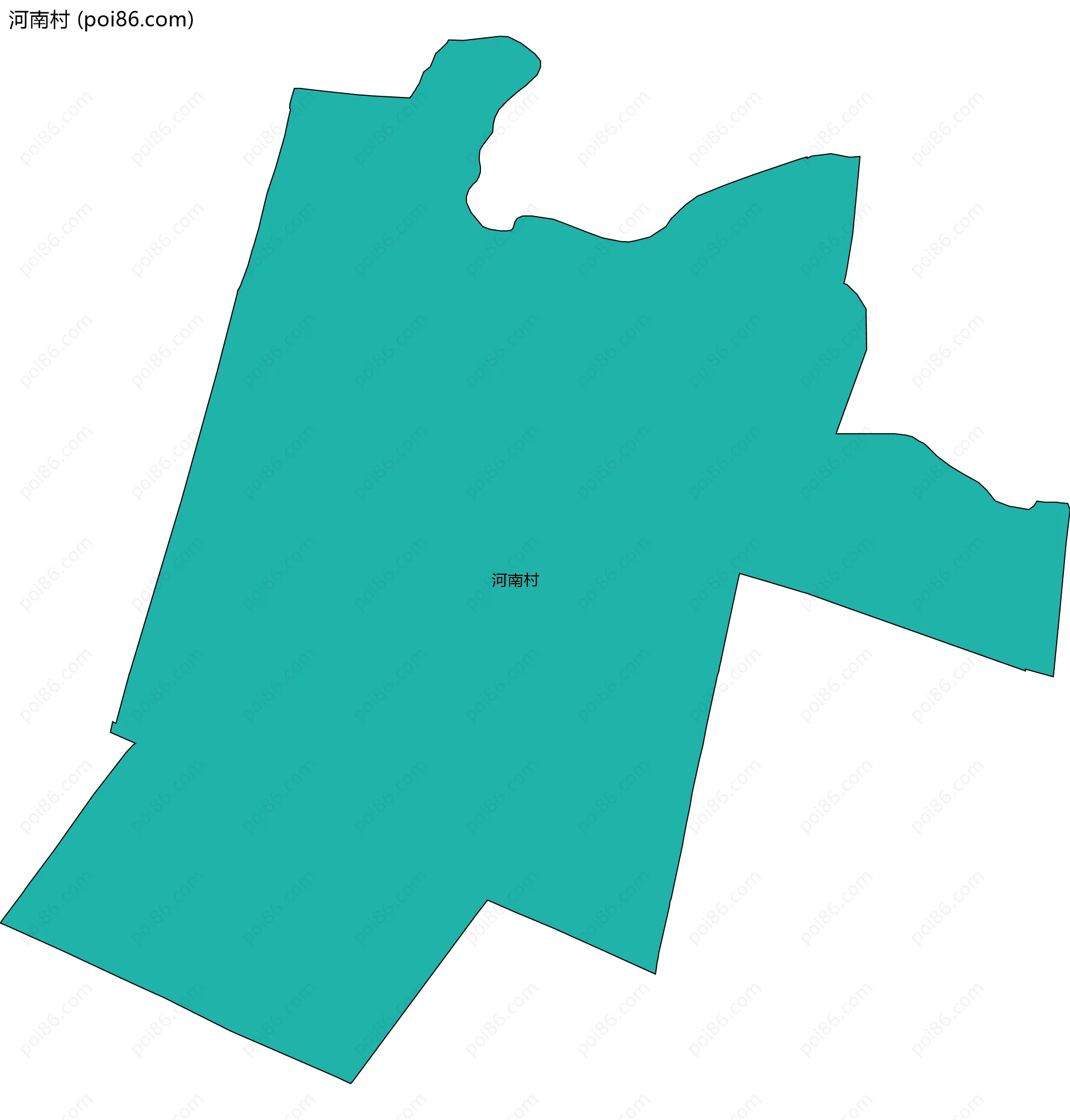 河南村边界地图