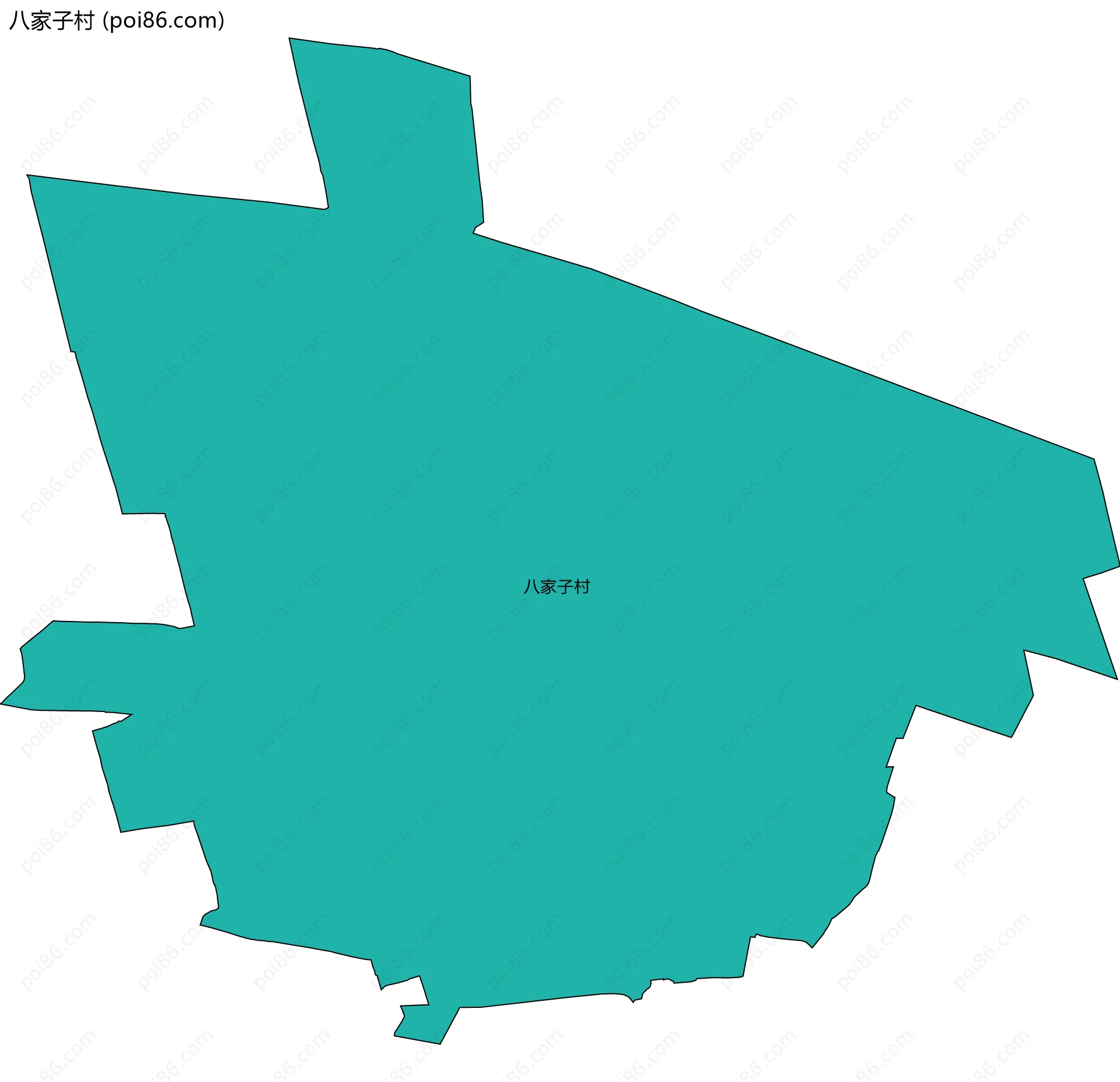 八家子村边界地图