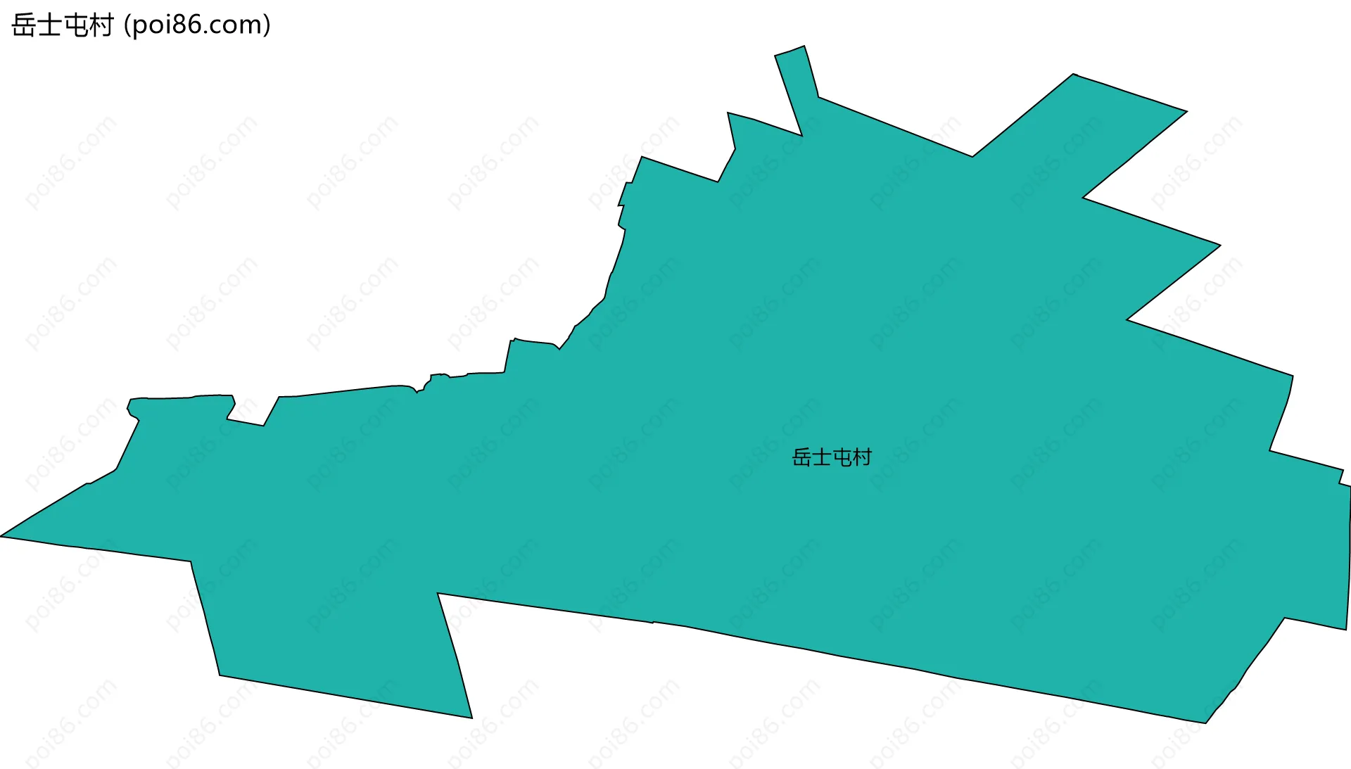 岳士屯村边界地图