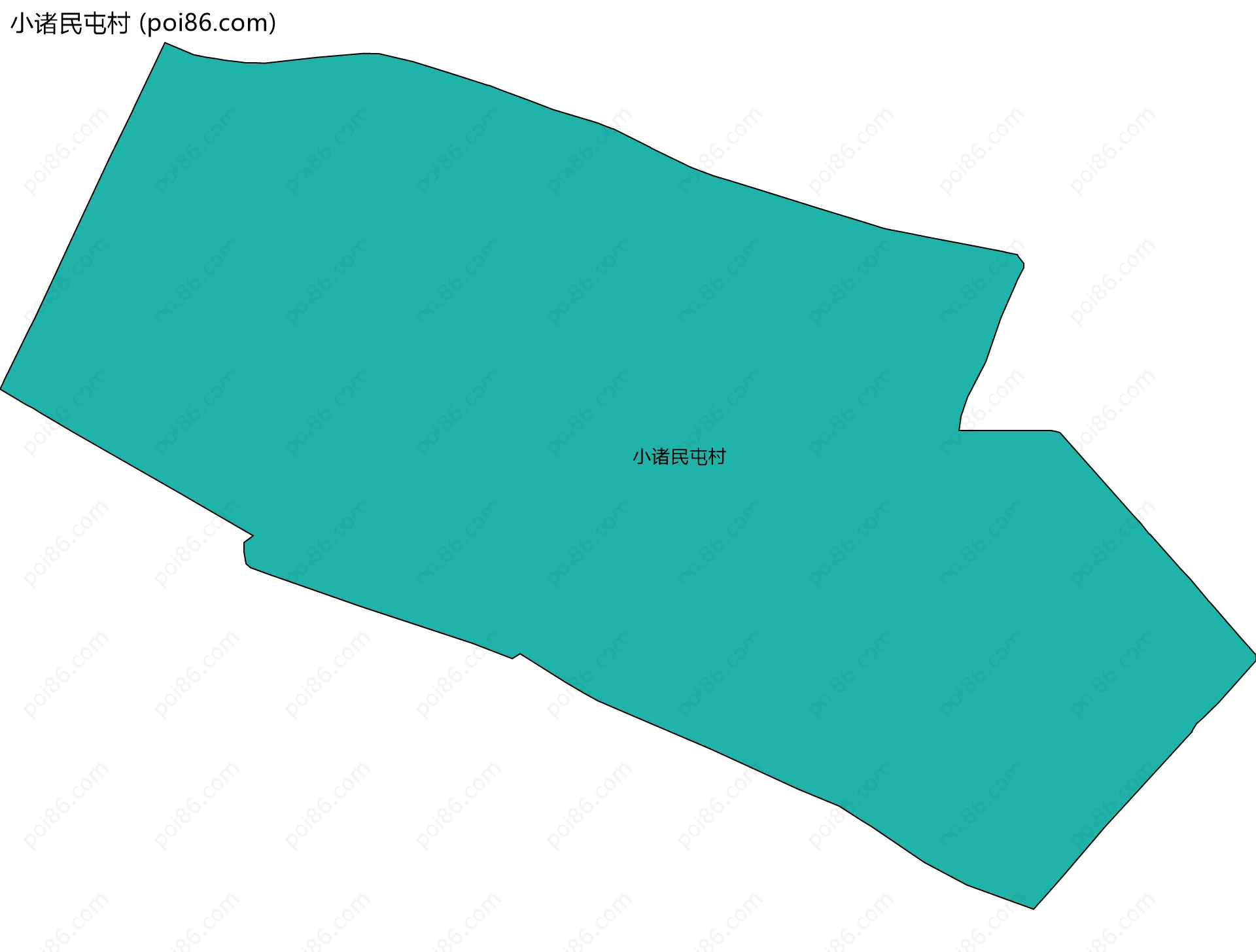 小诸民屯村边界地图