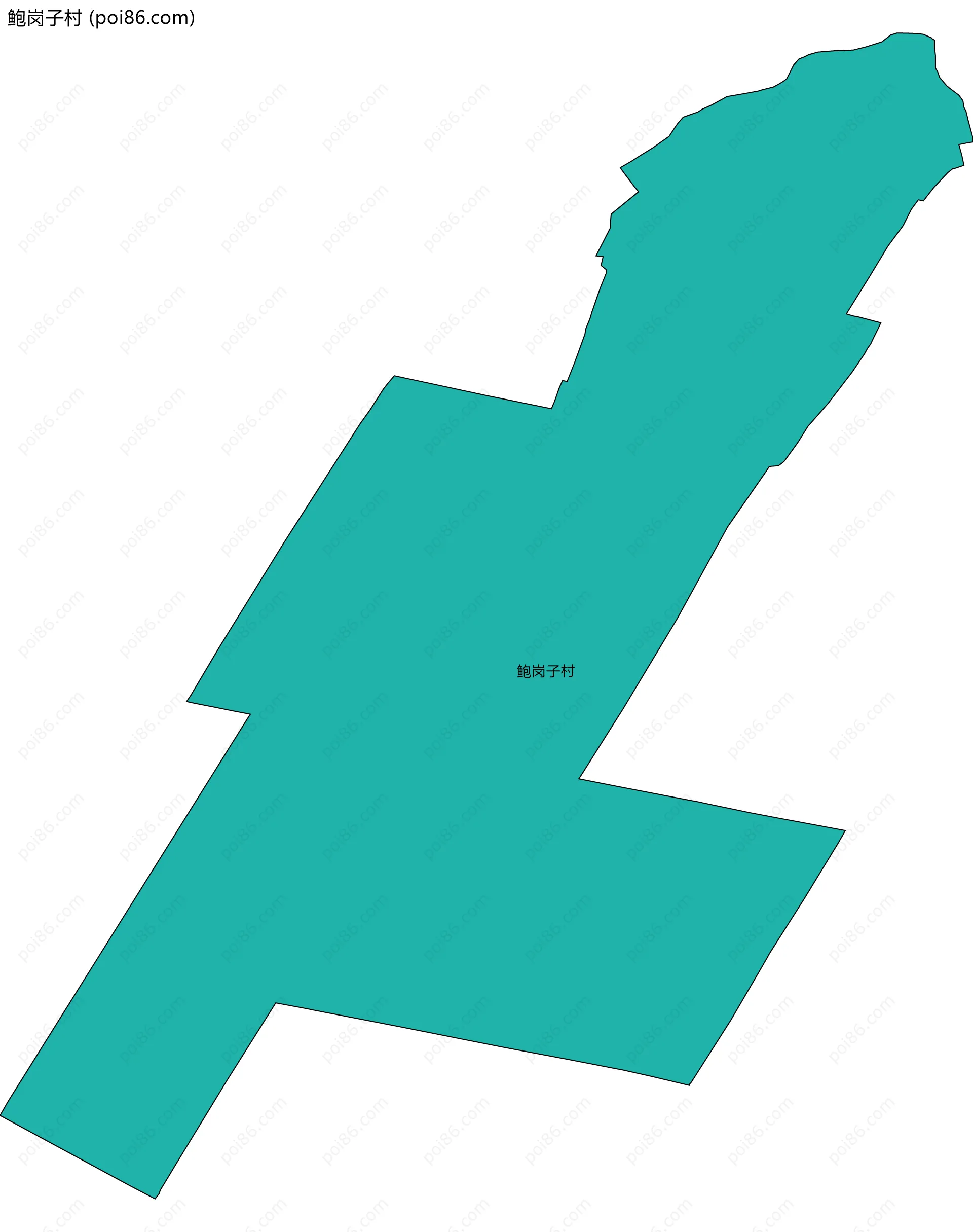 鲍岗子村边界地图