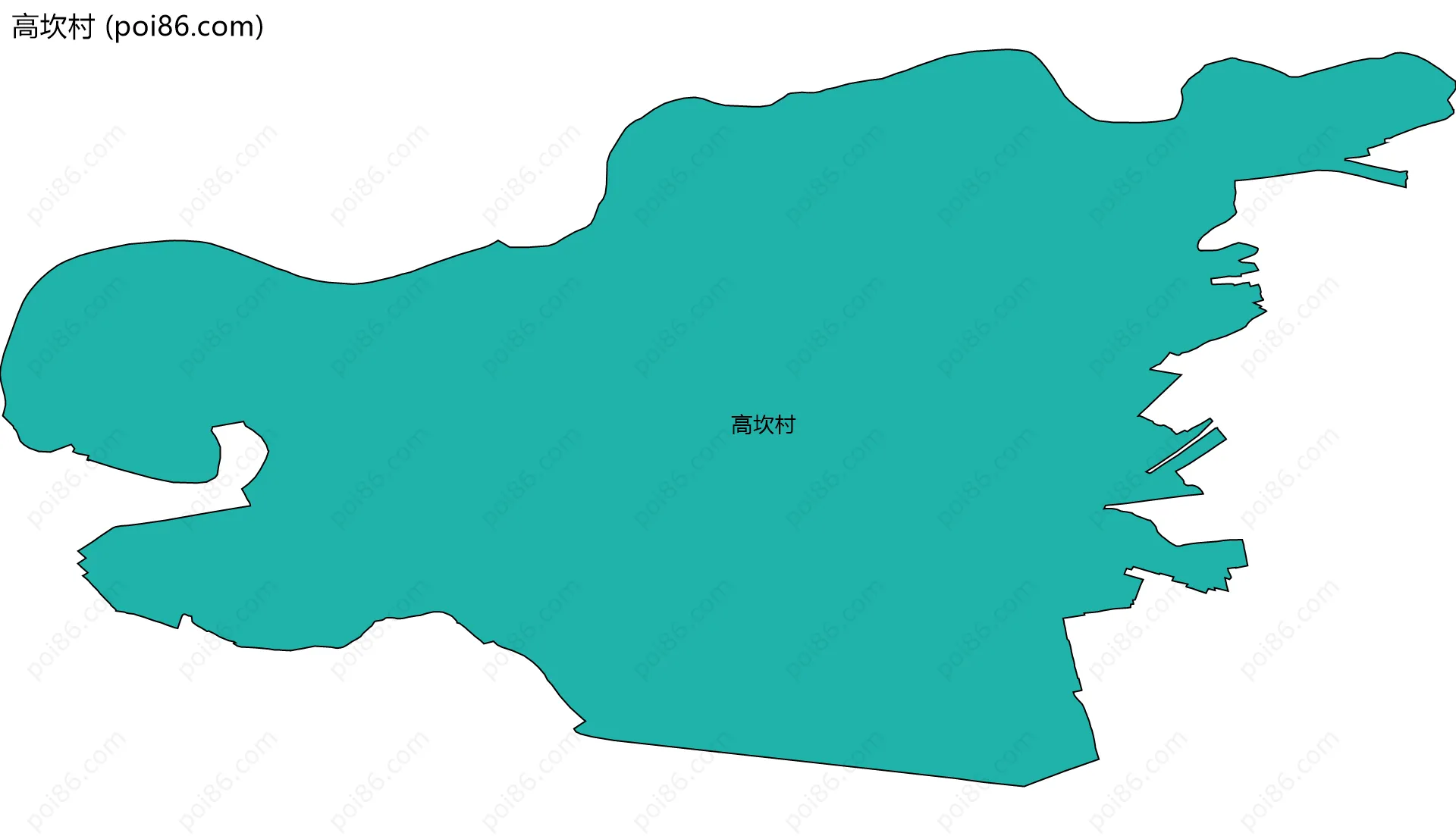 高坎村边界地图