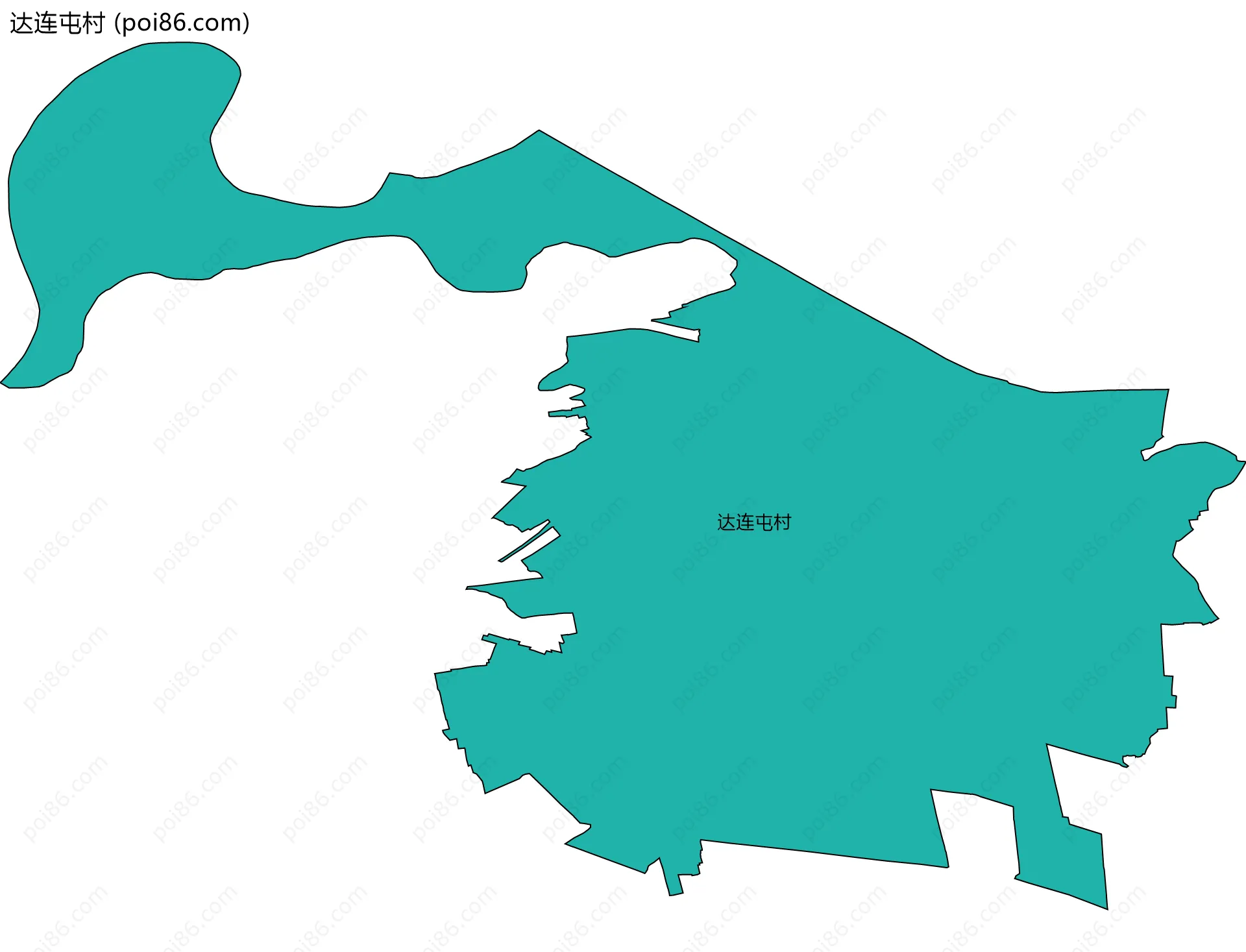 达连屯村边界地图