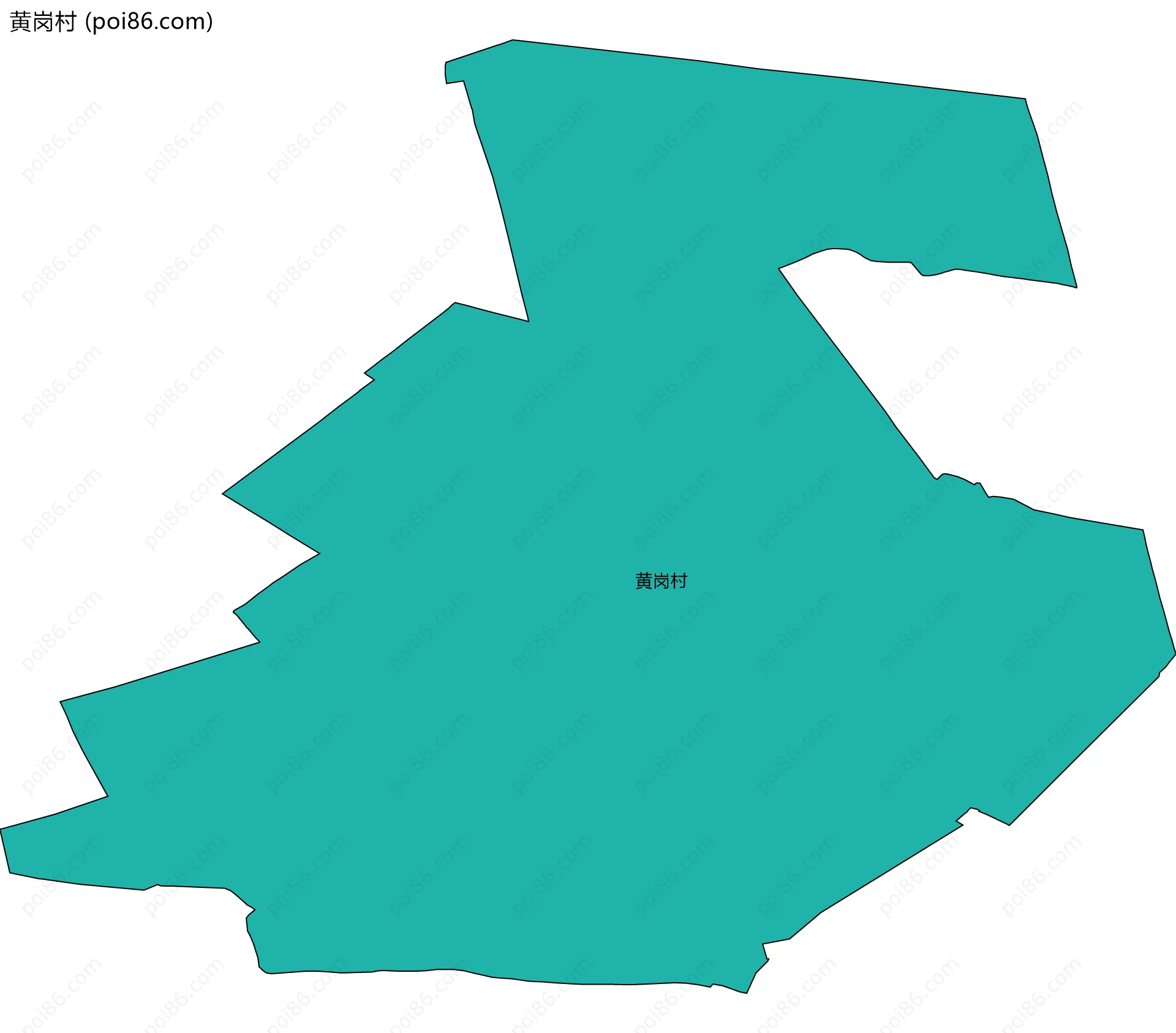 黄岗村边界地图