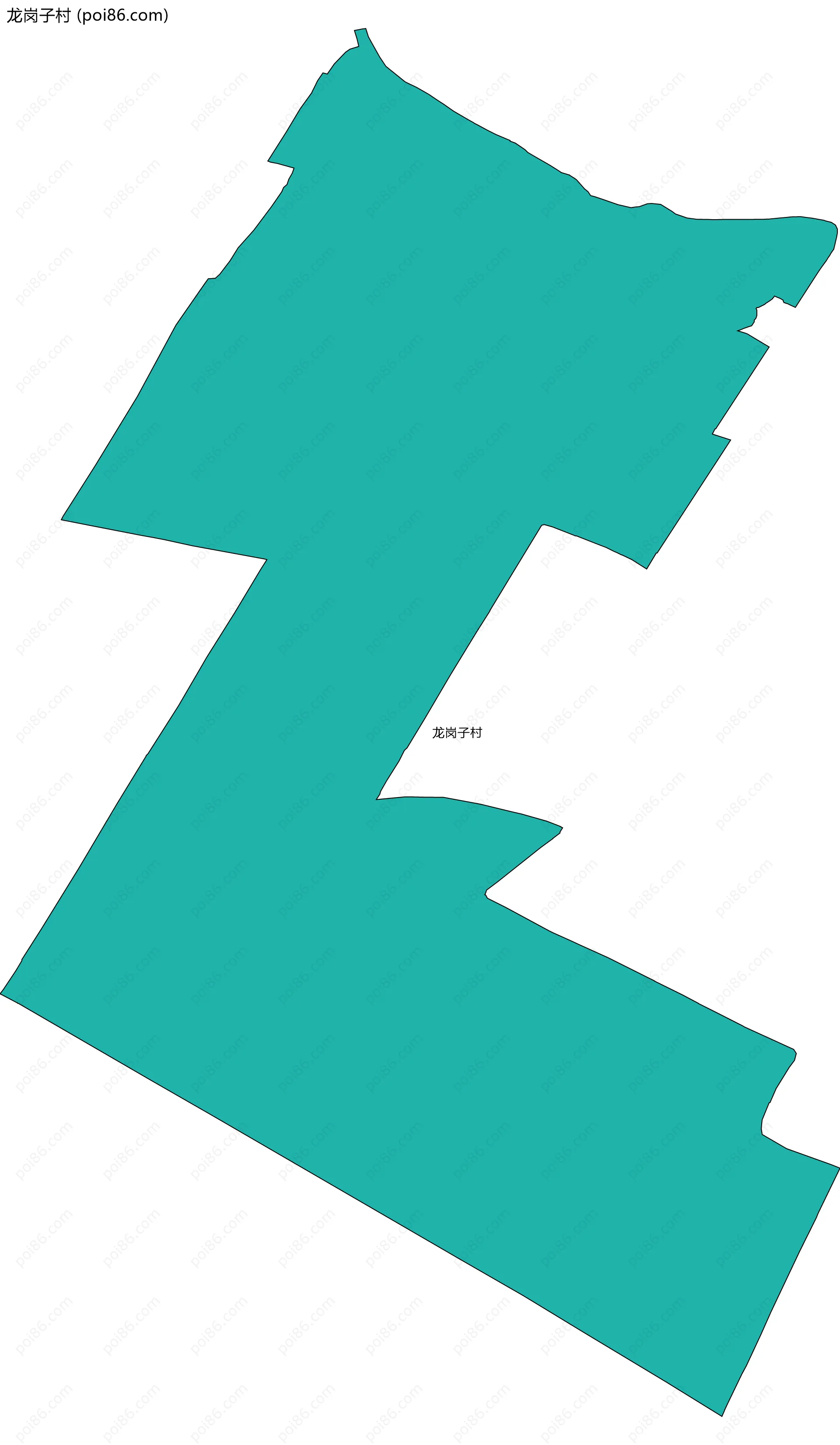 龙岗子村边界地图