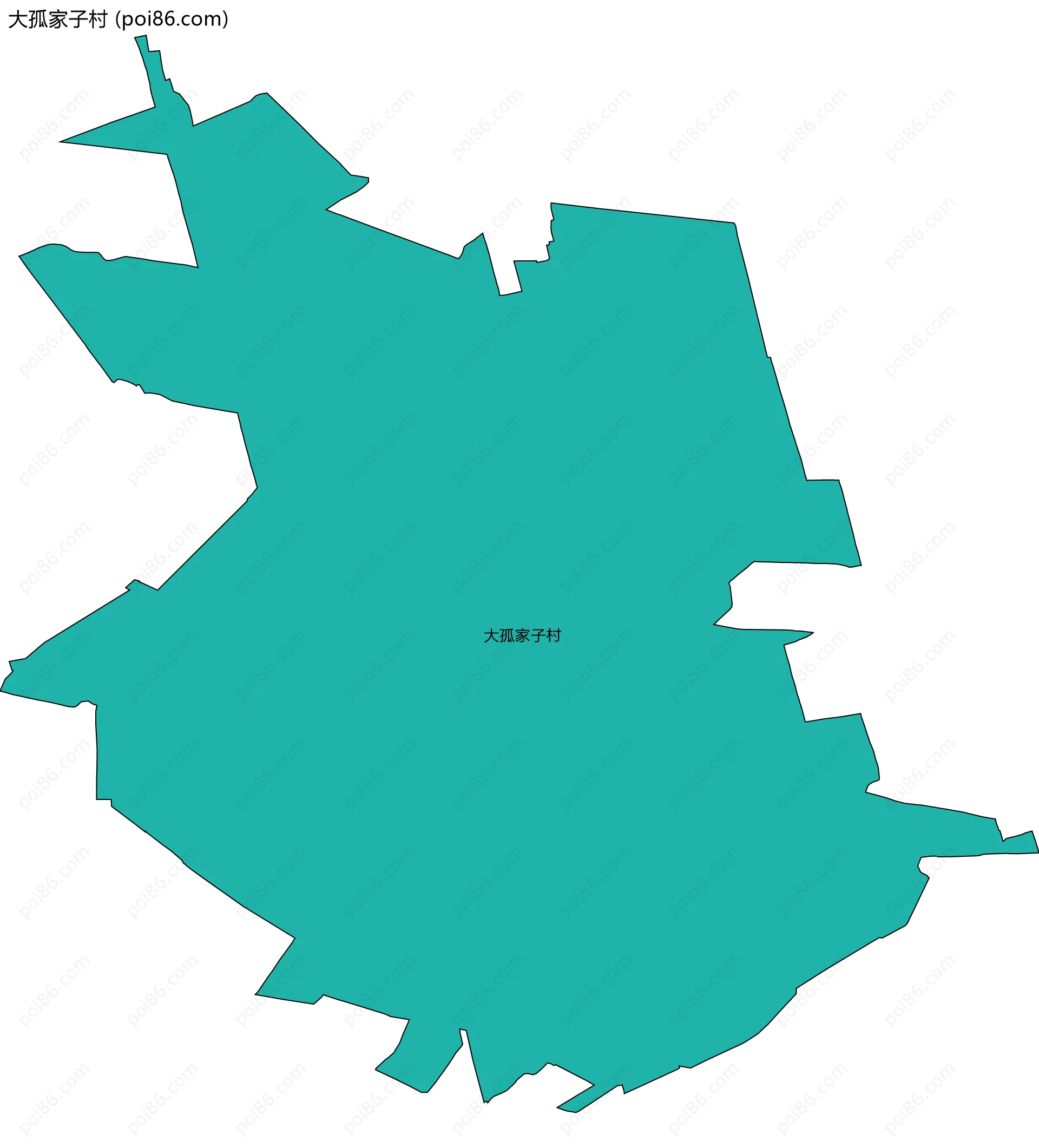 大孤家子村边界地图