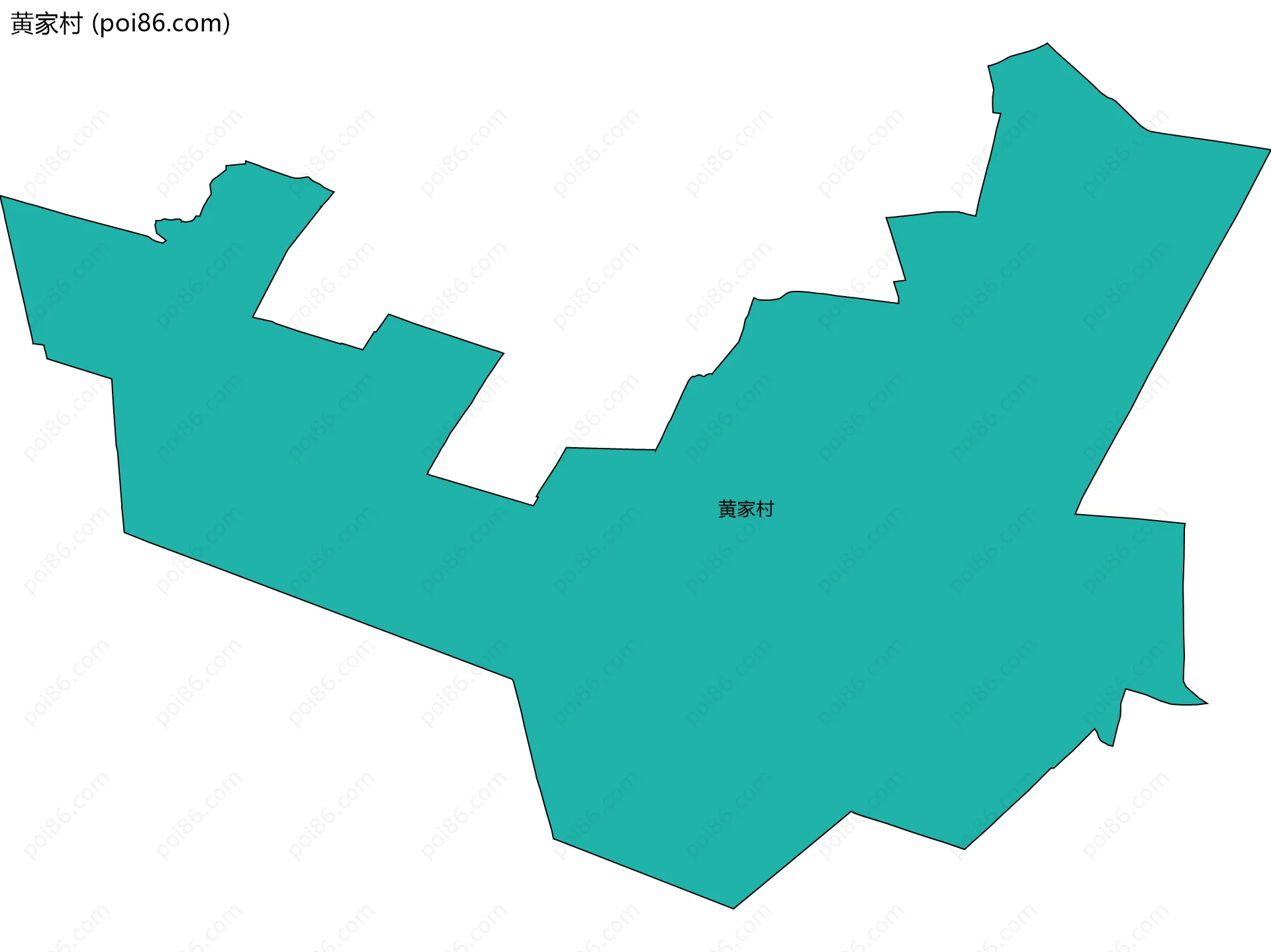 黄家村边界地图