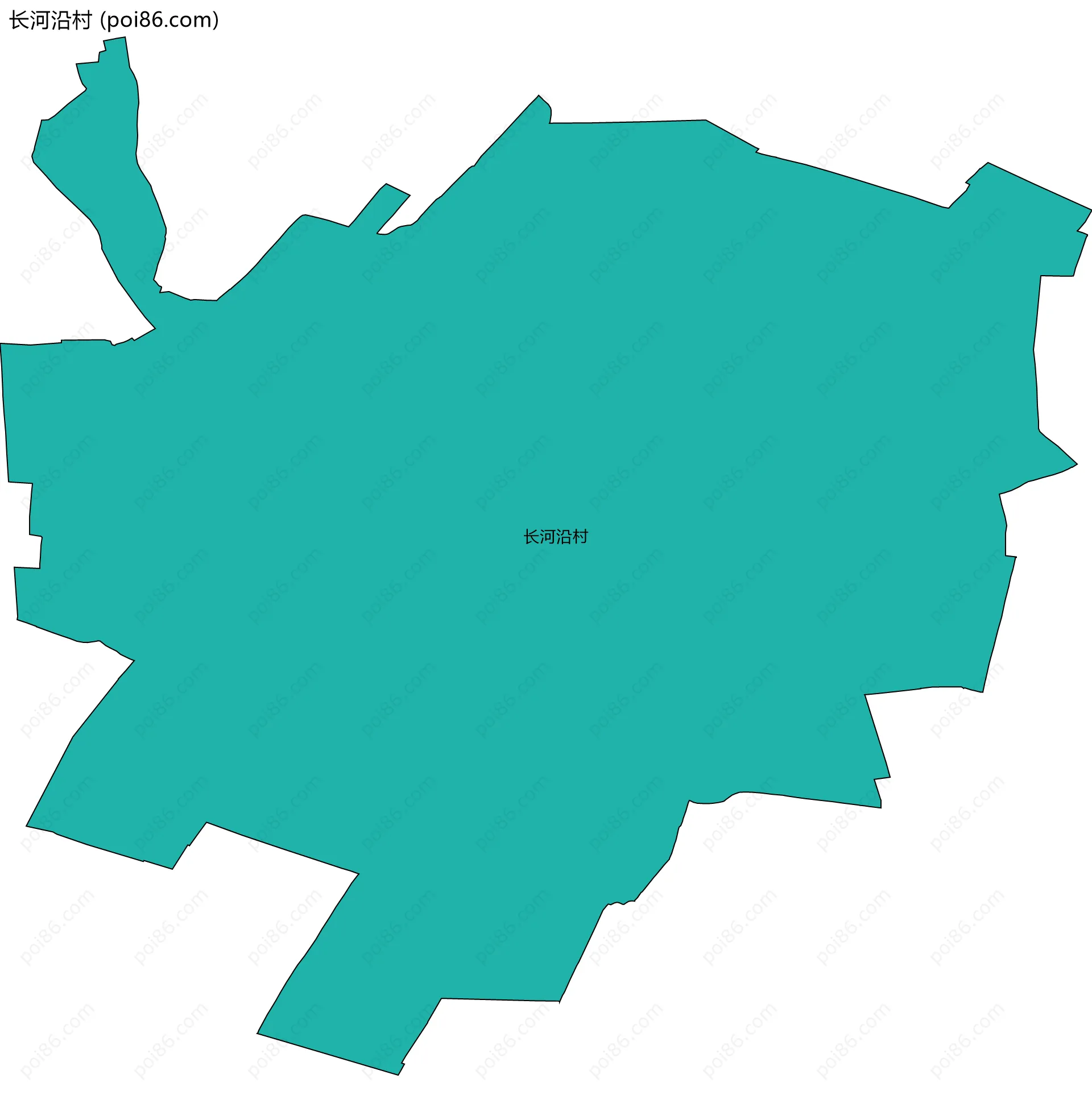 长河沿村边界地图